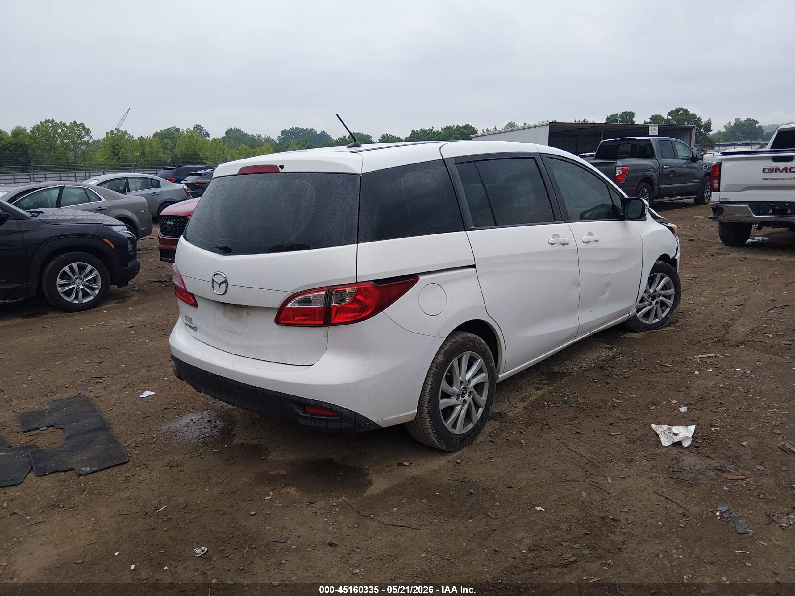 2013 Mazda Mazda5 Sport White vin: JM1CW2BL9D0145977