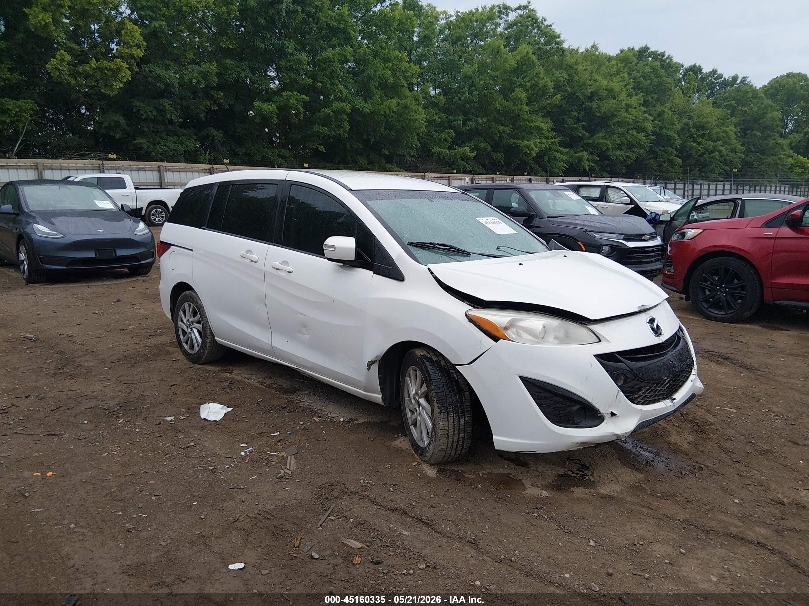 2013 Mazda Mazda5 Sport White vin: JM1CW2BL9D0145977