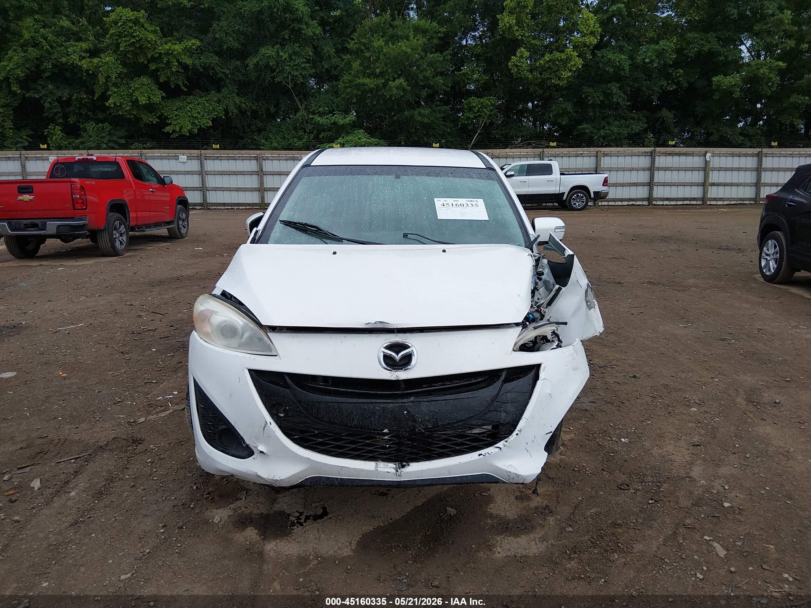 2013 Mazda Mazda5 Sport White vin: JM1CW2BL9D0145977