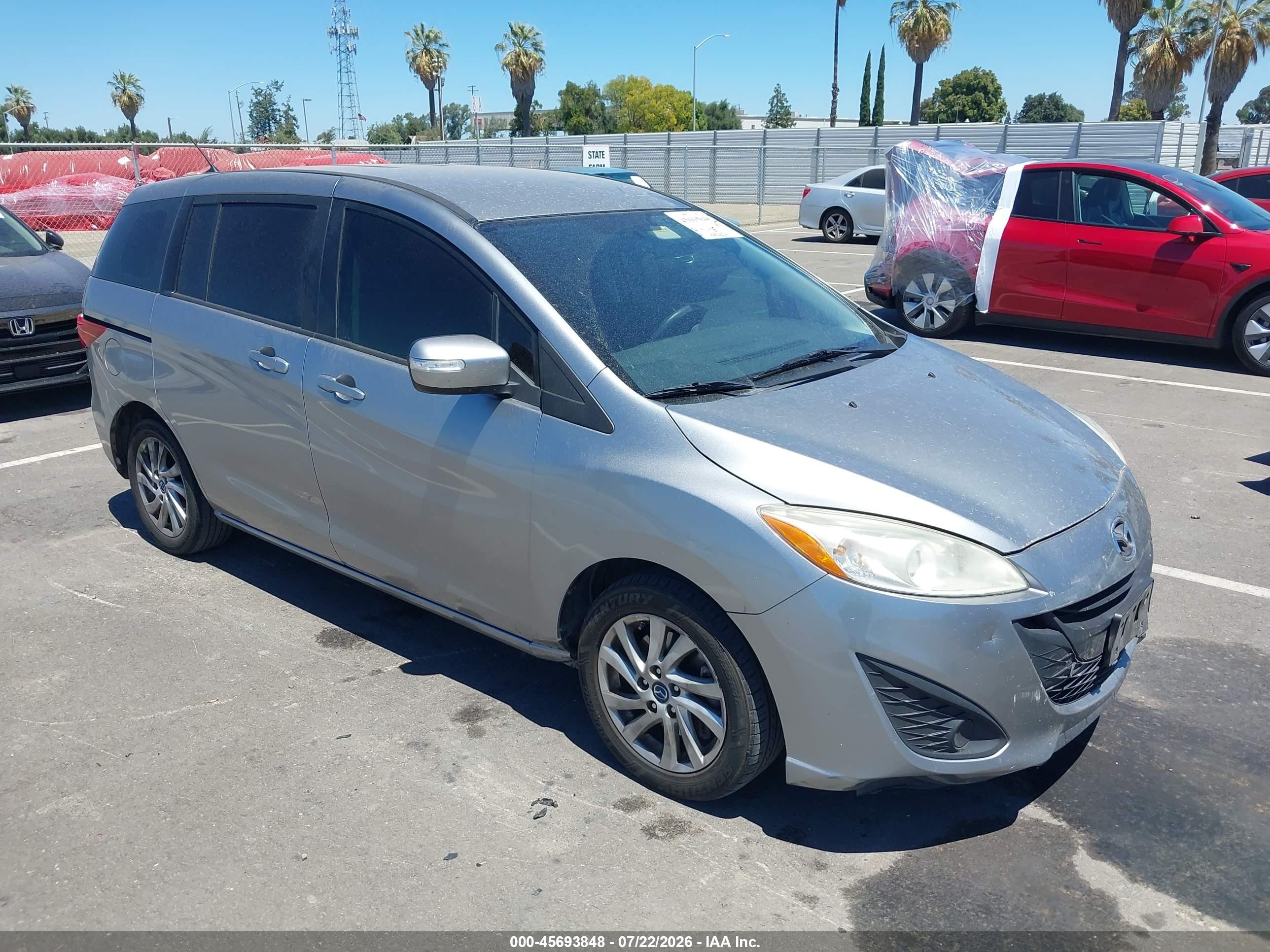 2014 Mazda Mazda5 Sport Silver vin: JM1CW2BL9E0177703