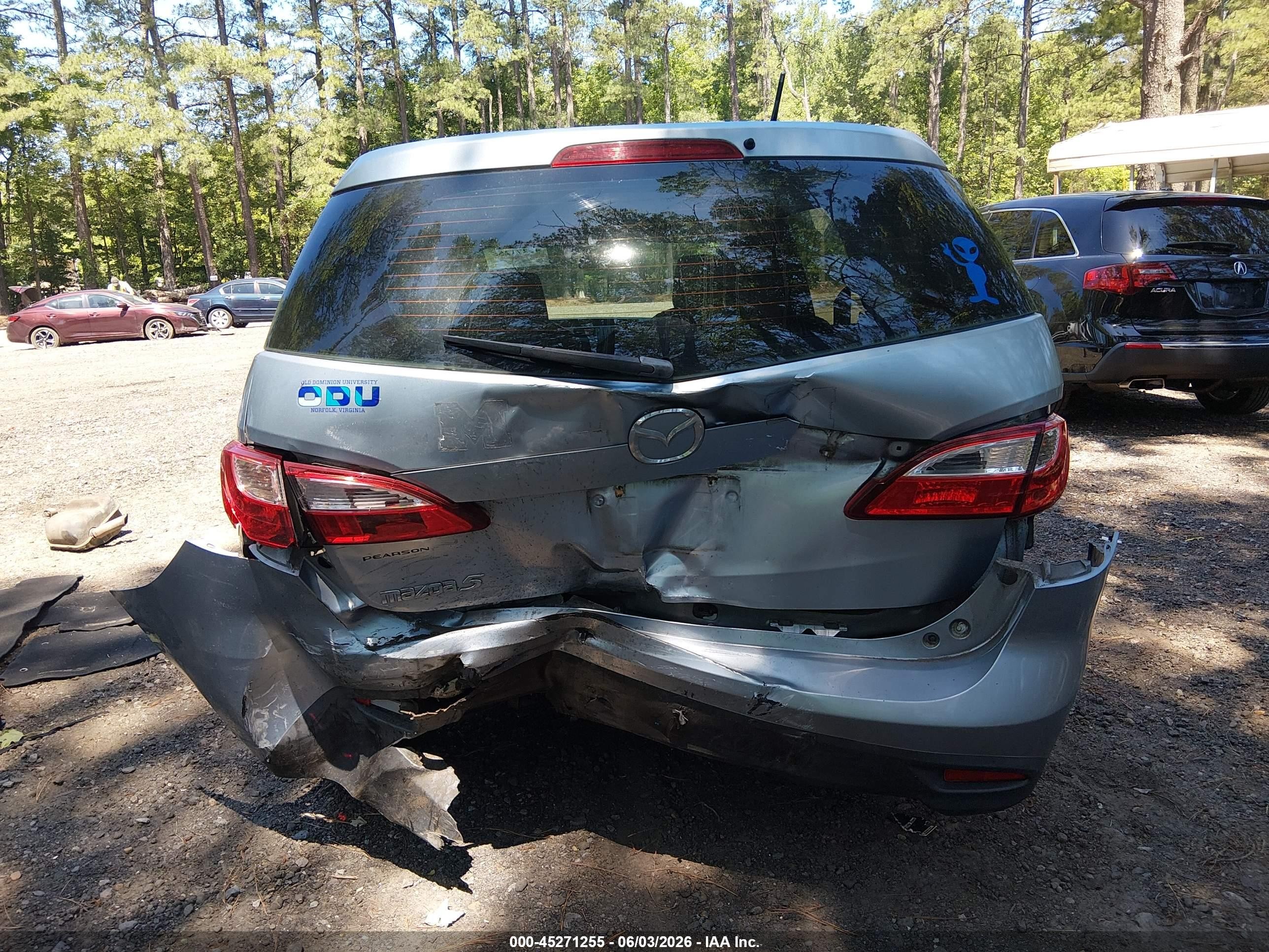 2012 Mazda Mazda5 Sport Blue vin: JM1CW2BLXC0106538