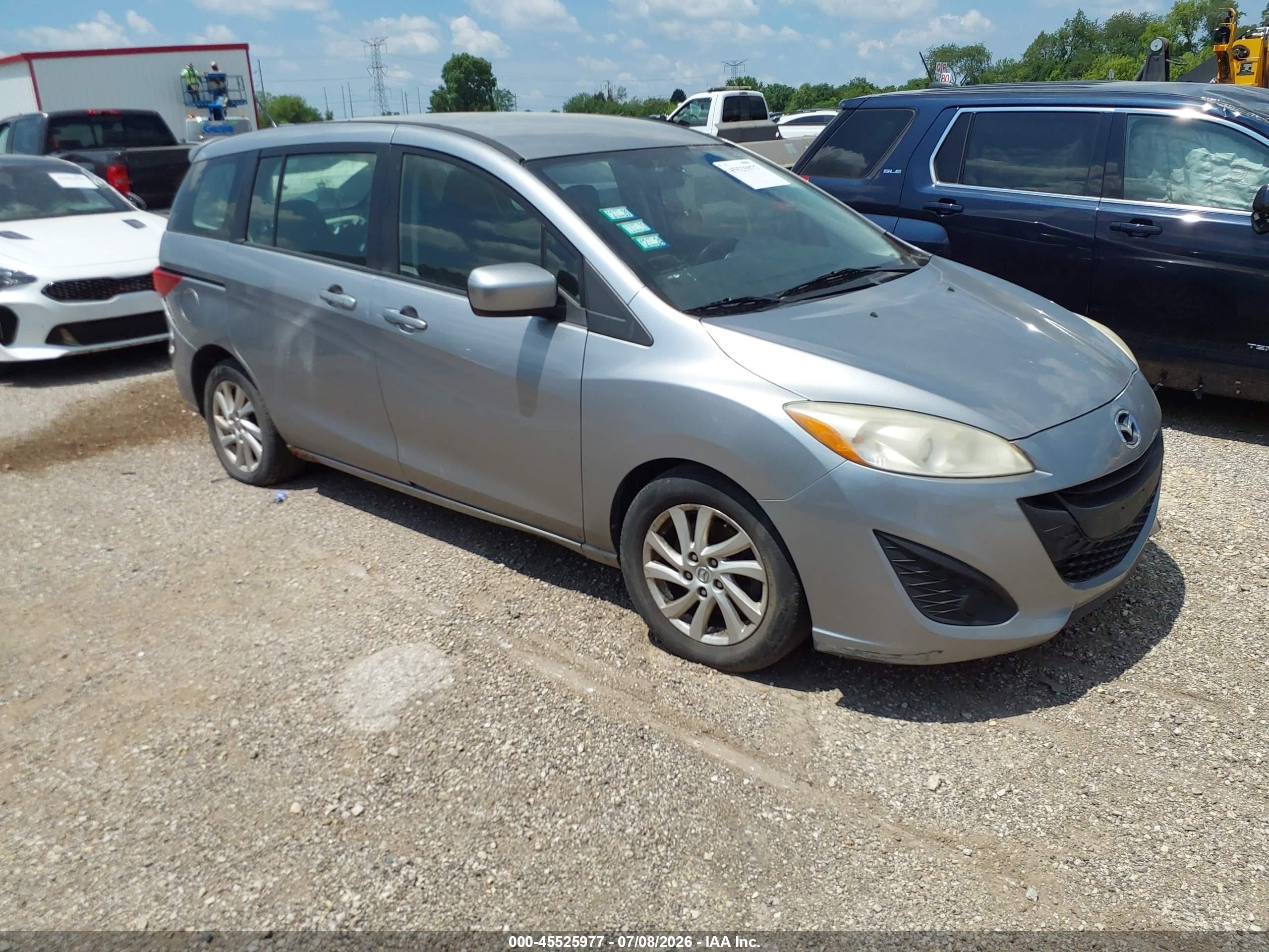2012 Mazda Mazda5 Sport Gray vin: JM1CW2BLXC0109987