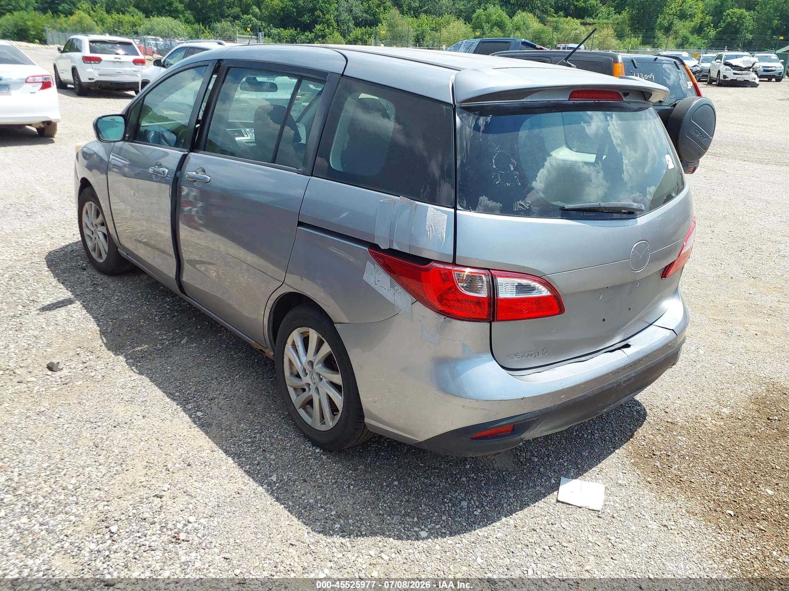 2012 Mazda Mazda5 Sport Gray vin: JM1CW2BLXC0109987