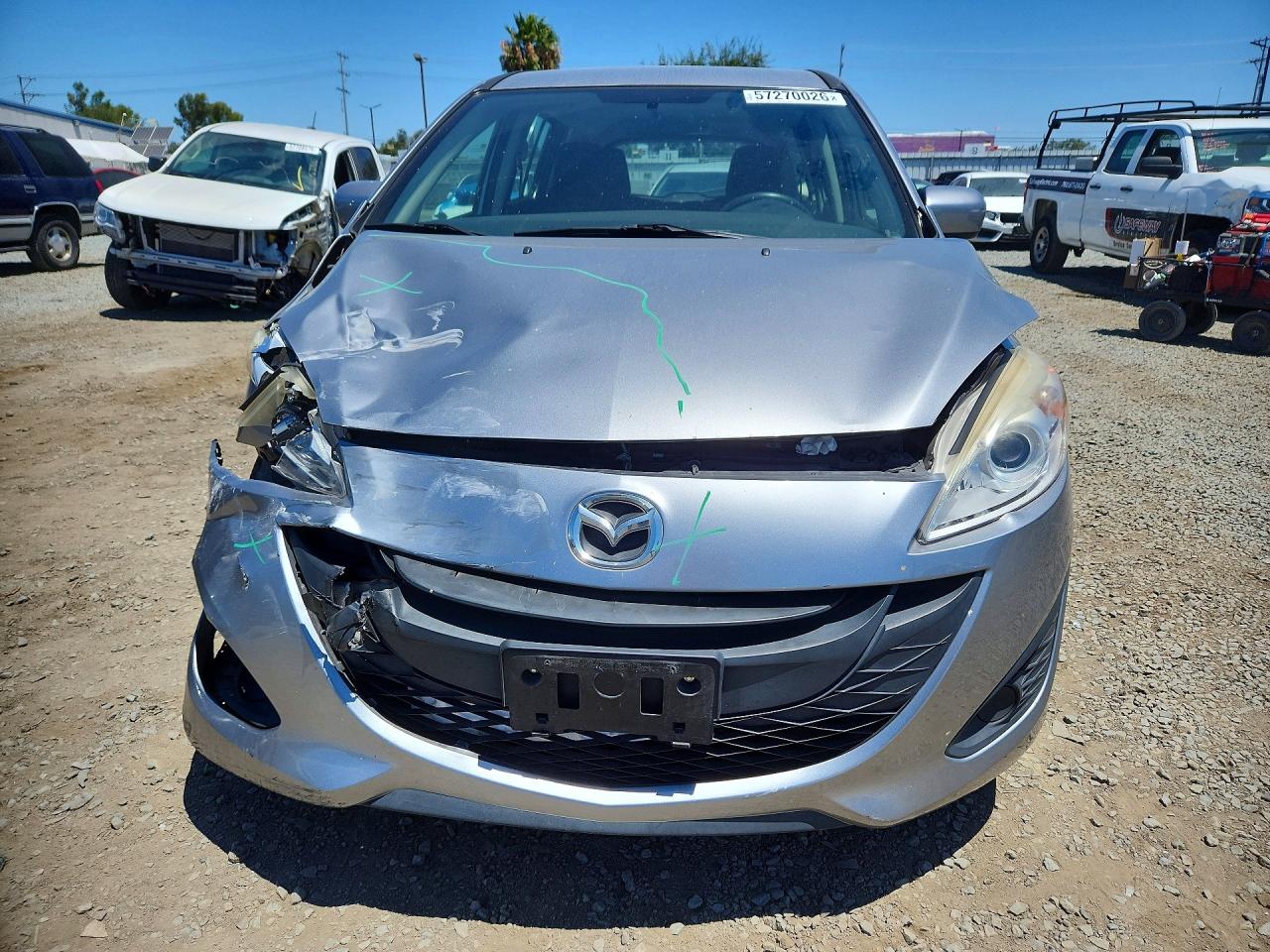 2012 Mazda 5 Silver vin: JM1CW2BLXC0112761