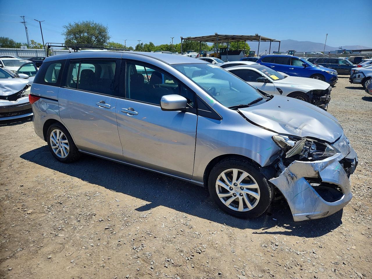 2012 Mazda 5 Silver vin: JM1CW2BLXC0112761
