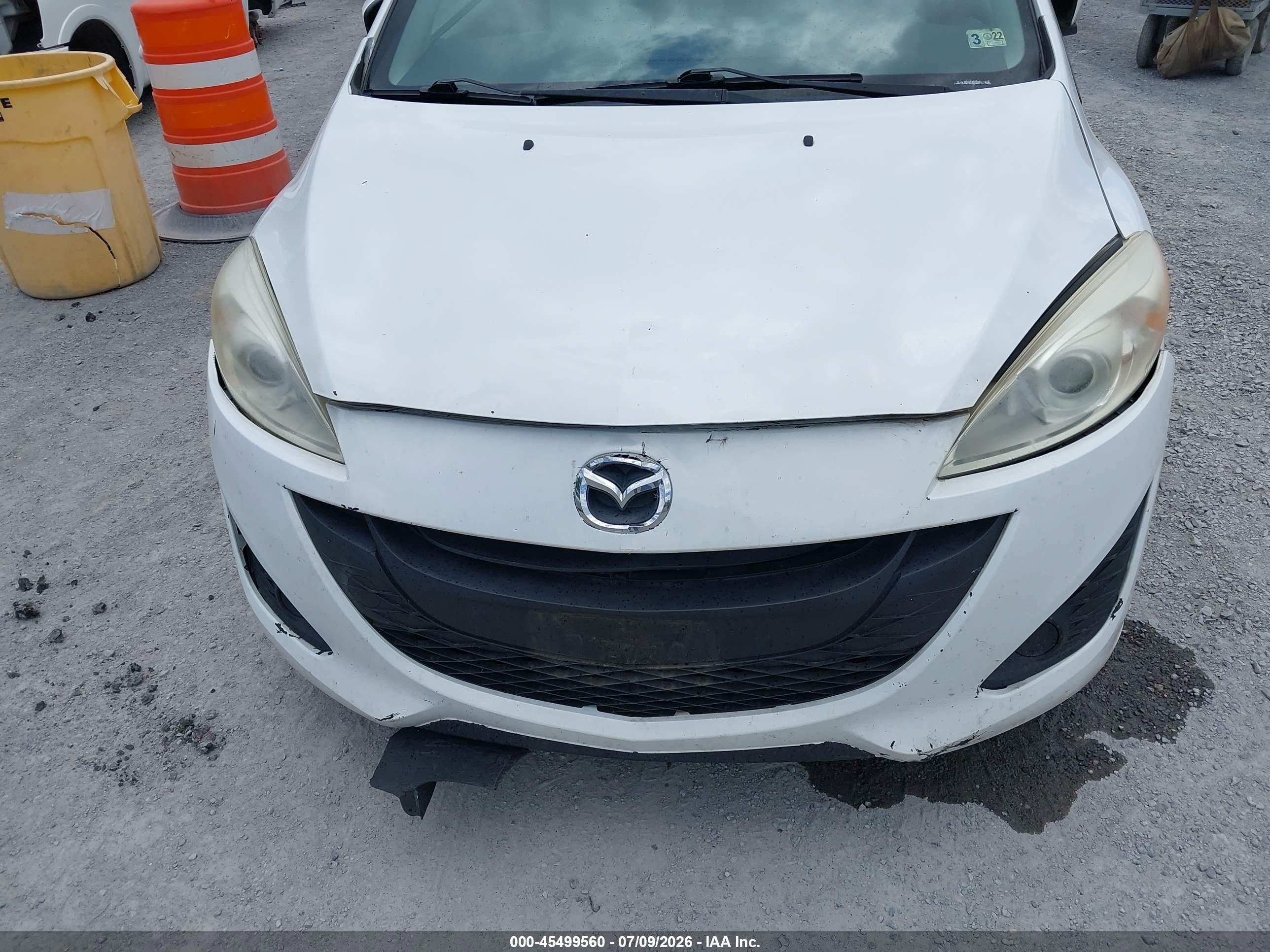 2012 Mazda Mazda5 Sport White vin: JM1CW2BLXC0128491