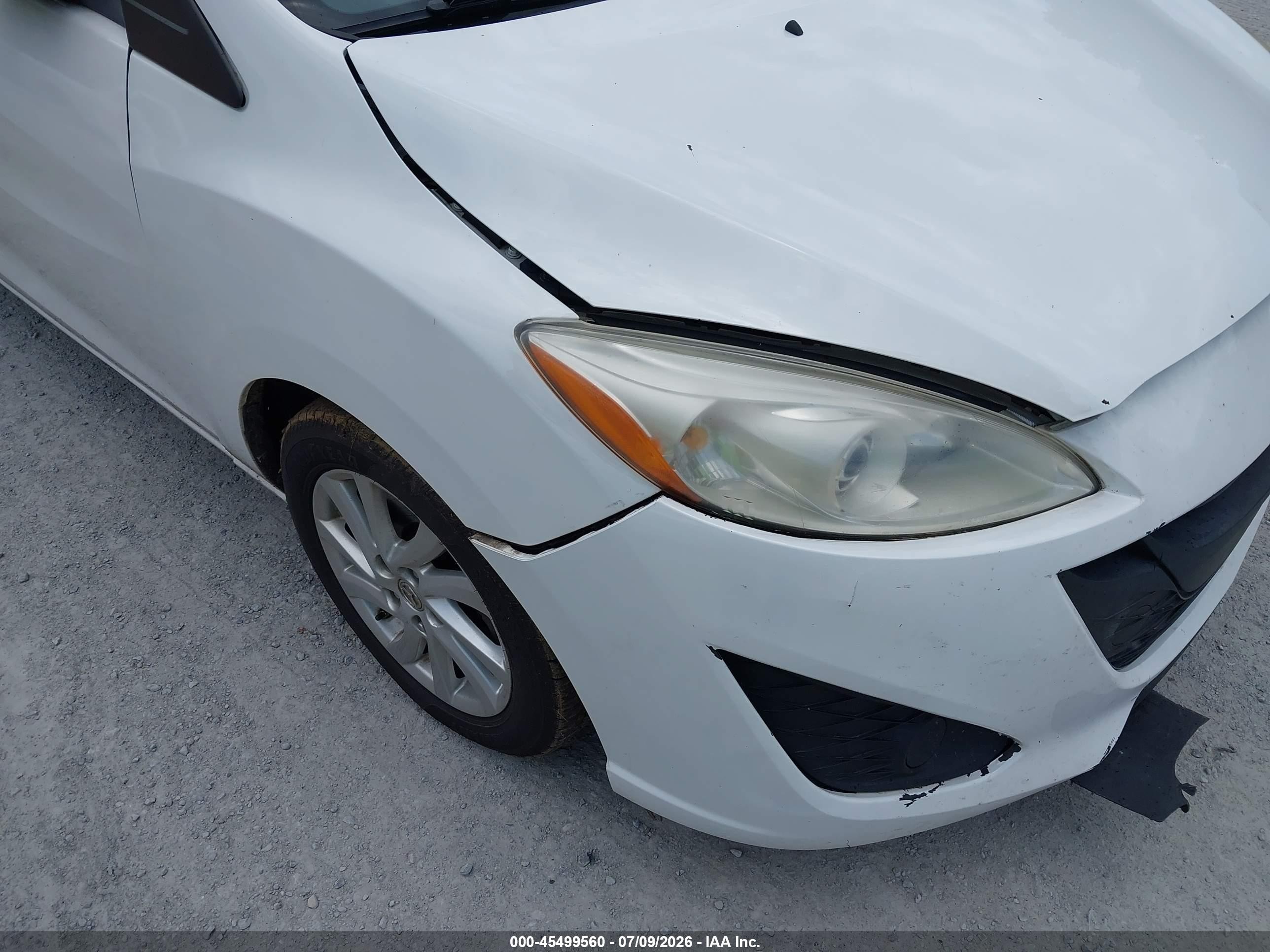 2012 Mazda Mazda5 Sport White vin: JM1CW2BLXC0128491