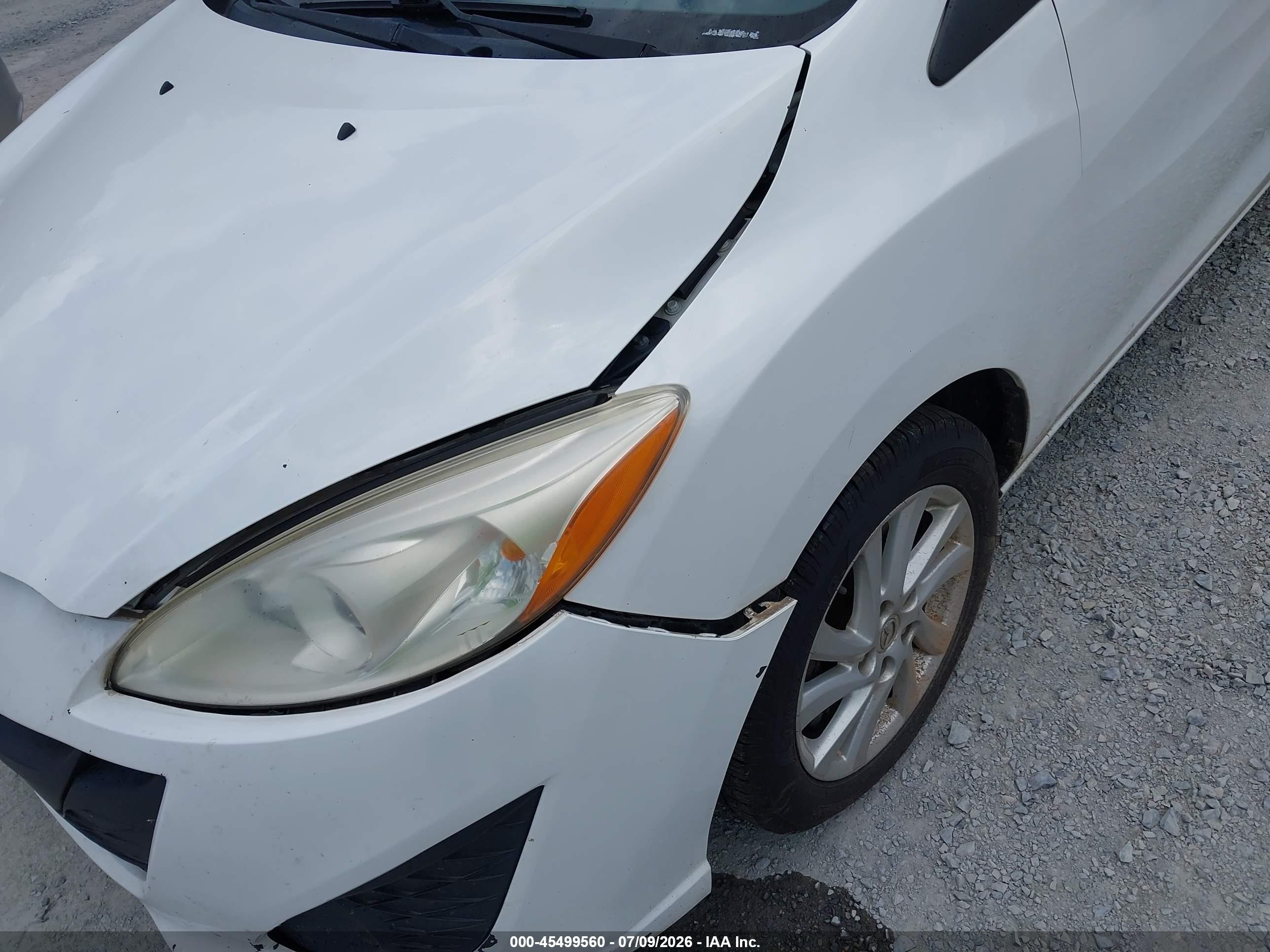 2012 Mazda Mazda5 Sport White vin: JM1CW2BLXC0128491