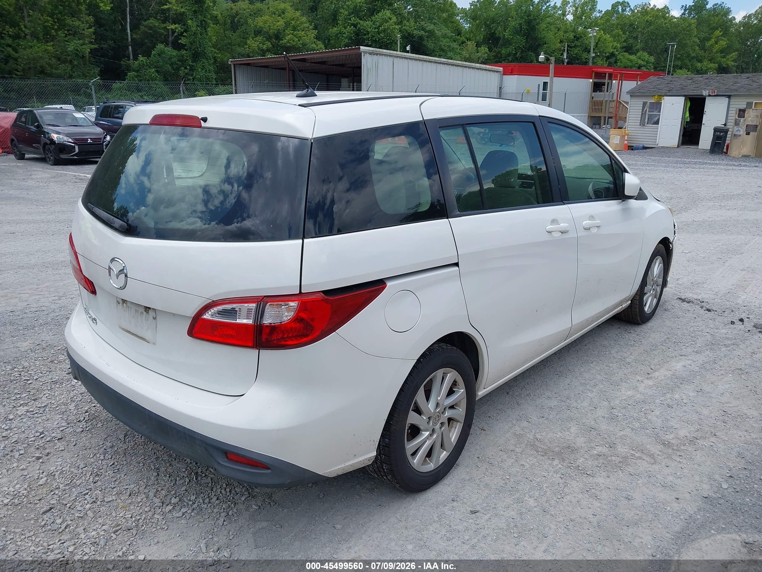 2012 Mazda Mazda5 Sport White vin: JM1CW2BLXC0128491