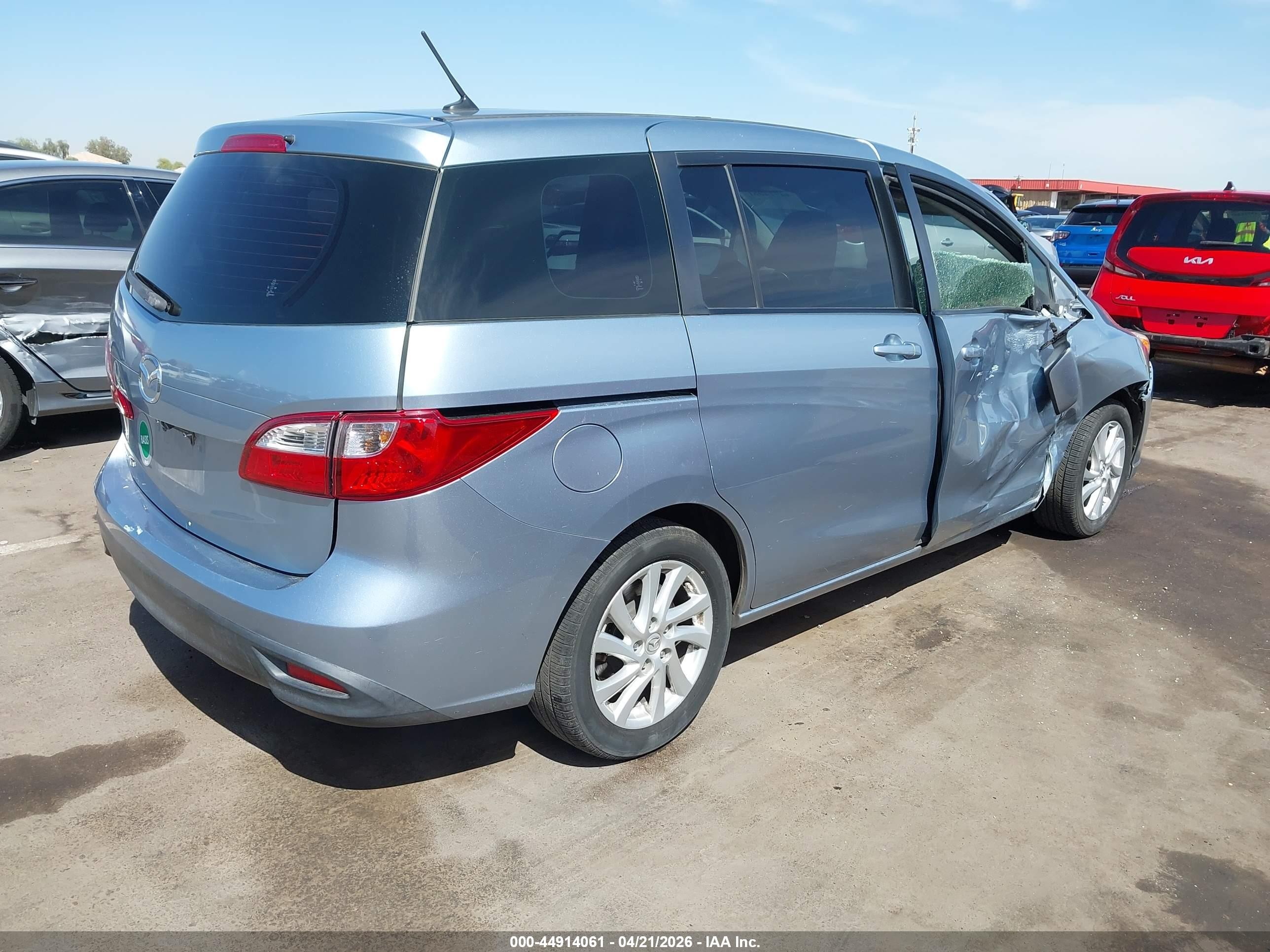 2012 Mazda Mazda5 Sport Blue vin: JM1CW2BLXC0130046