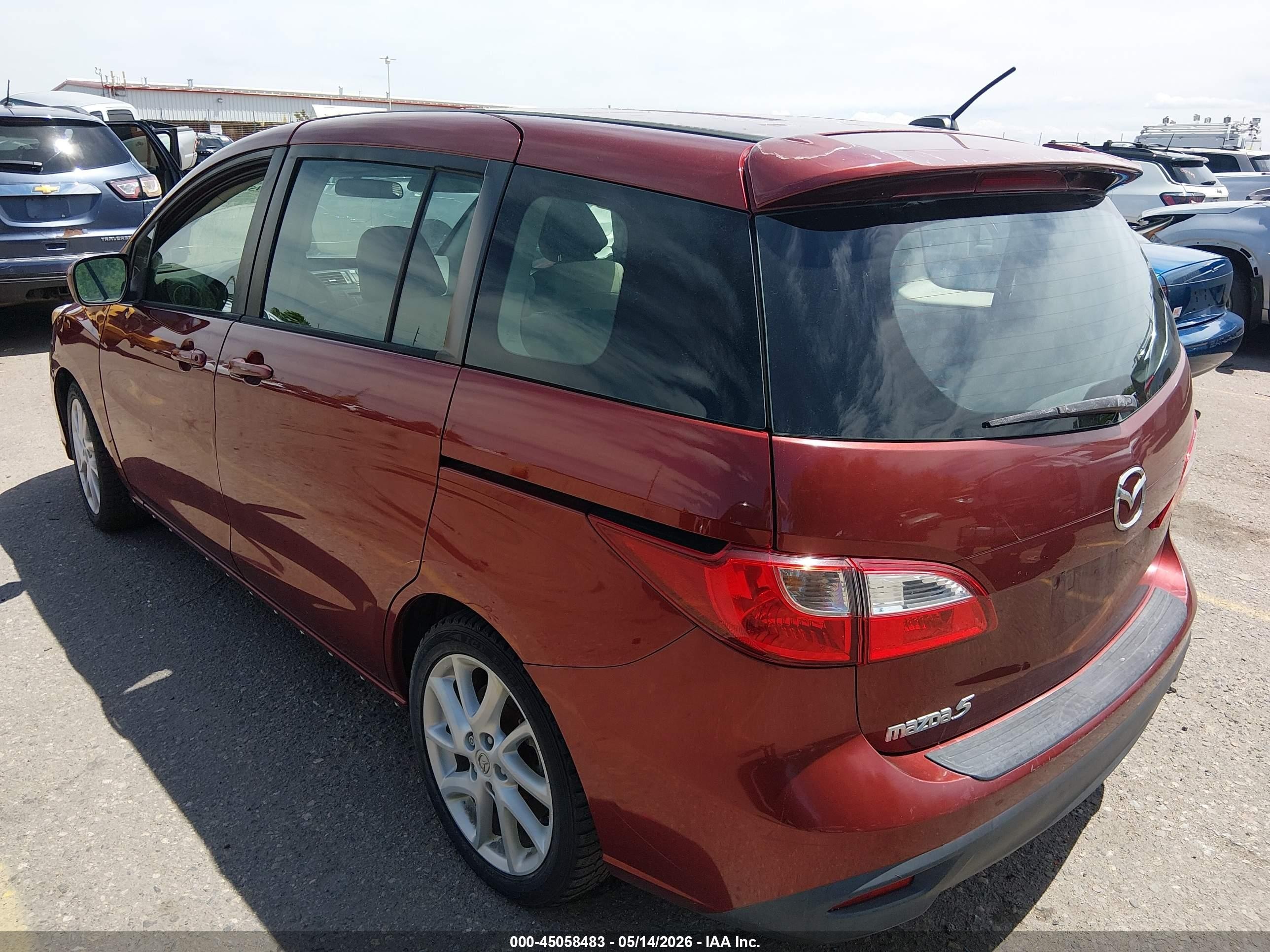 2012 Mazda Mazda5 Touring Red vin: JM1CW2CL0C0127980