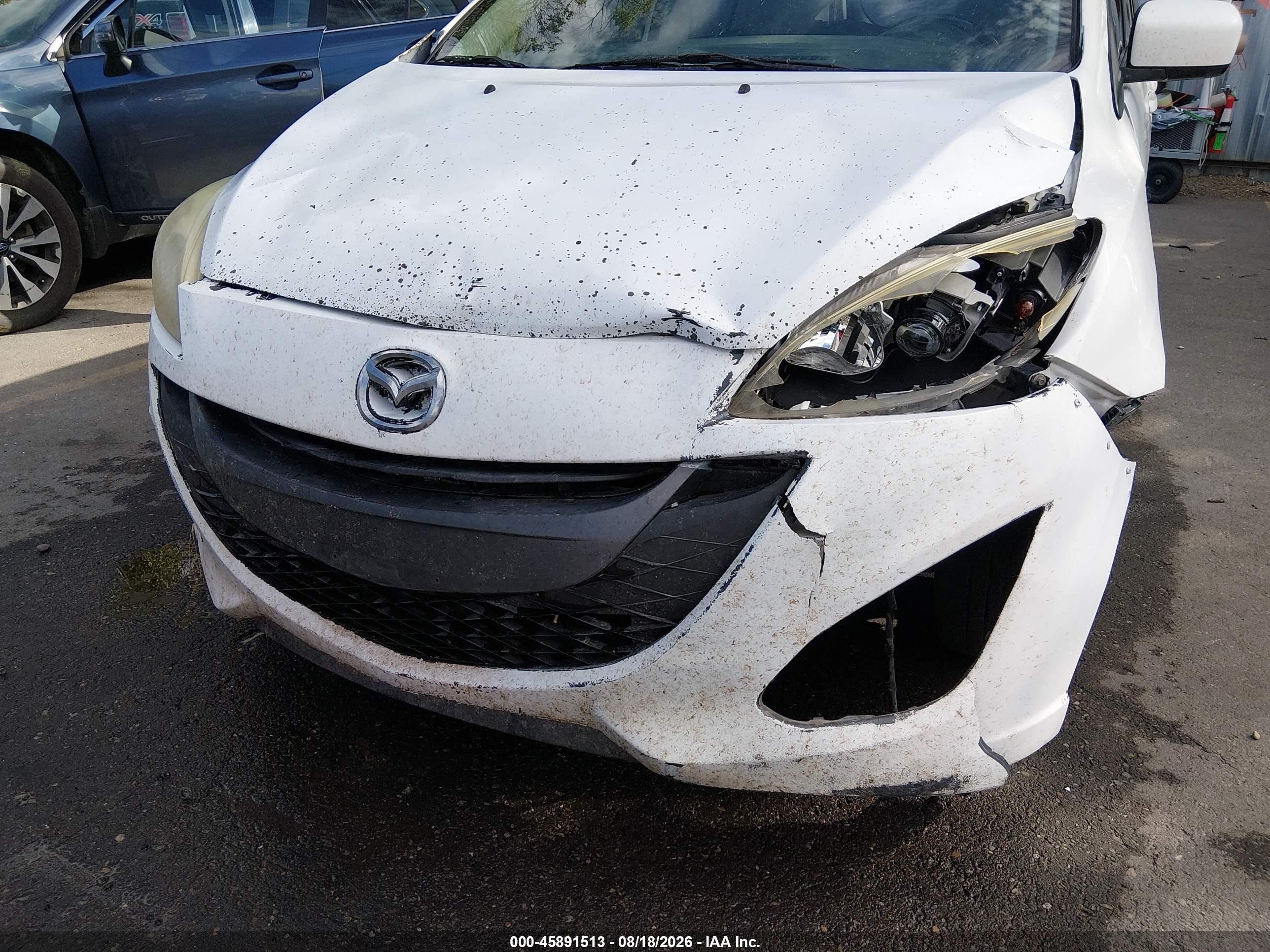 2012 Mazda Mazda5 Touring White vin: JM1CW2CL0C0138400
