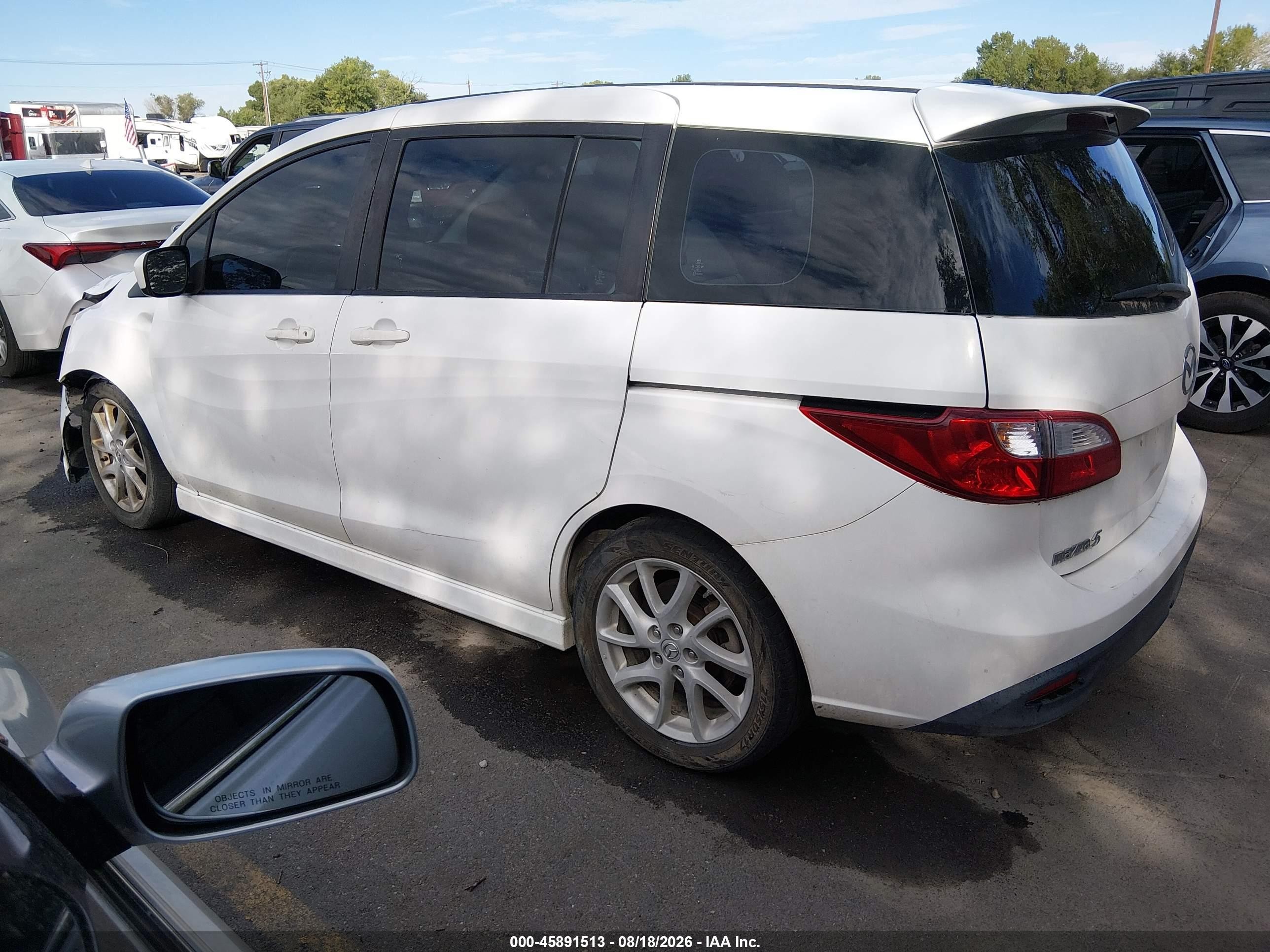 2012 Mazda Mazda5 Touring White vin: JM1CW2CL0C0138400