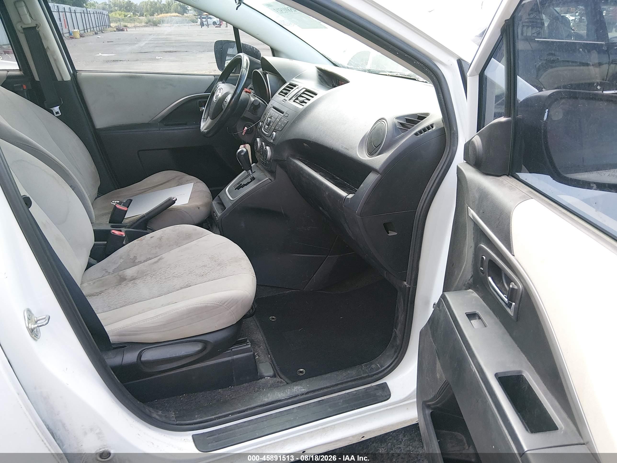 2012 Mazda Mazda5 Touring White vin: JM1CW2CL0C0138400