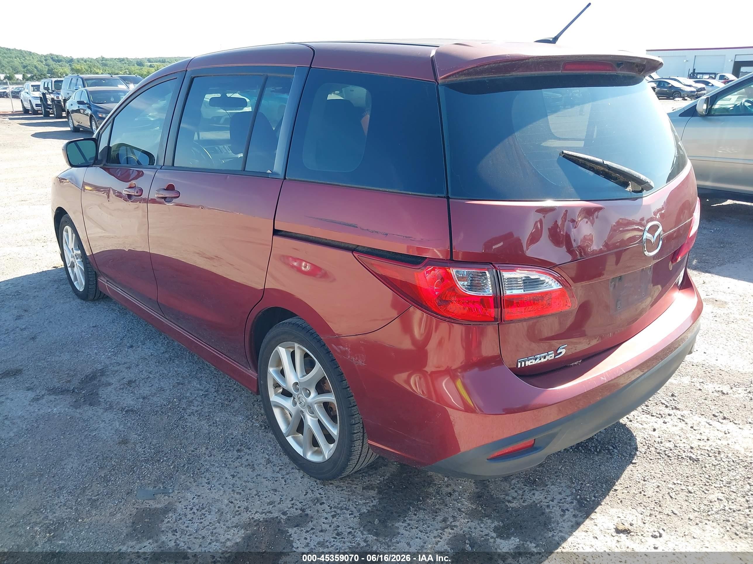 2012 Mazda Mazda5 Touring Maroon vin: JM1CW2CL1C0106815