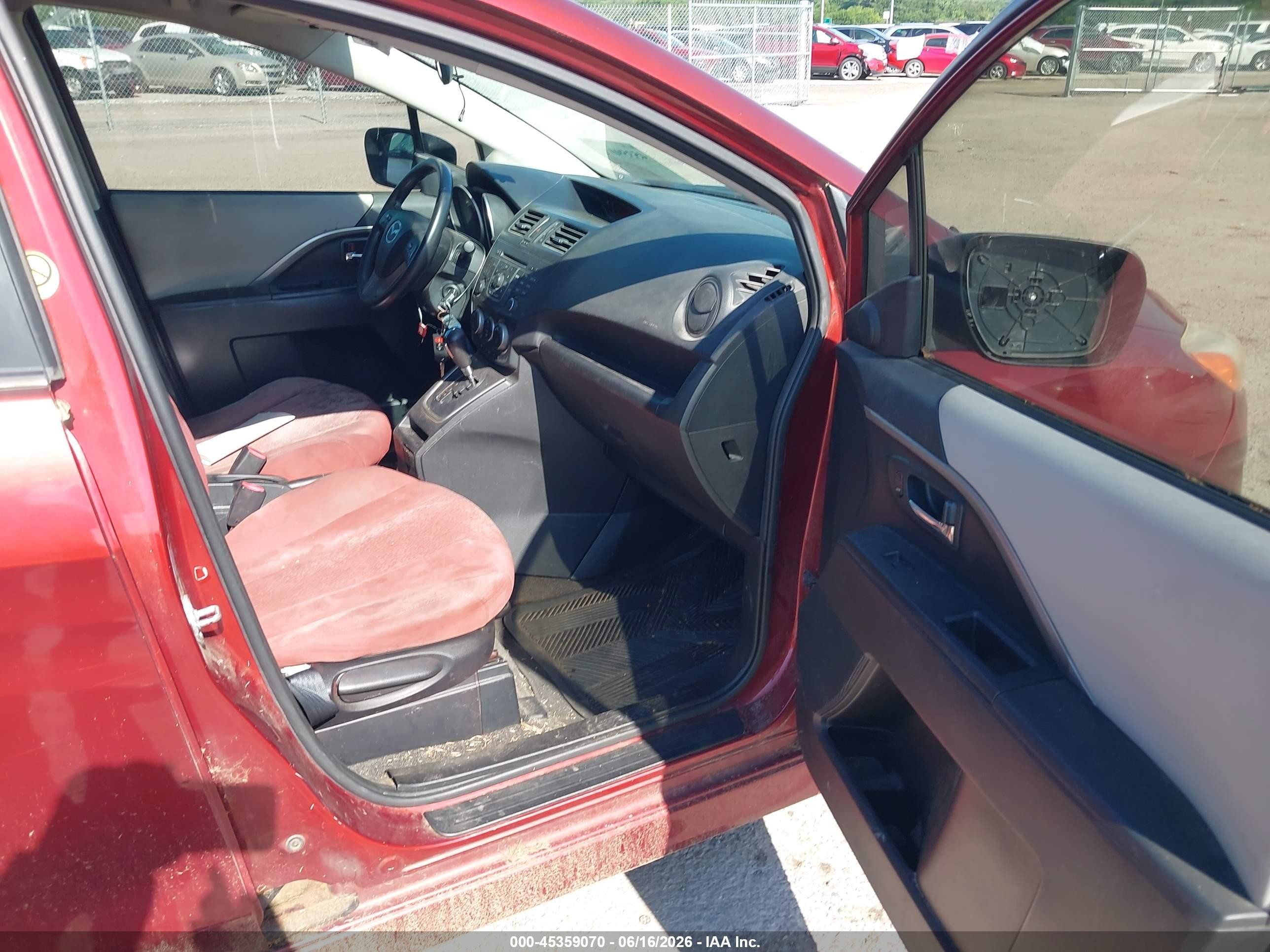 2012 Mazda Mazda5 Touring Maroon vin: JM1CW2CL1C0106815