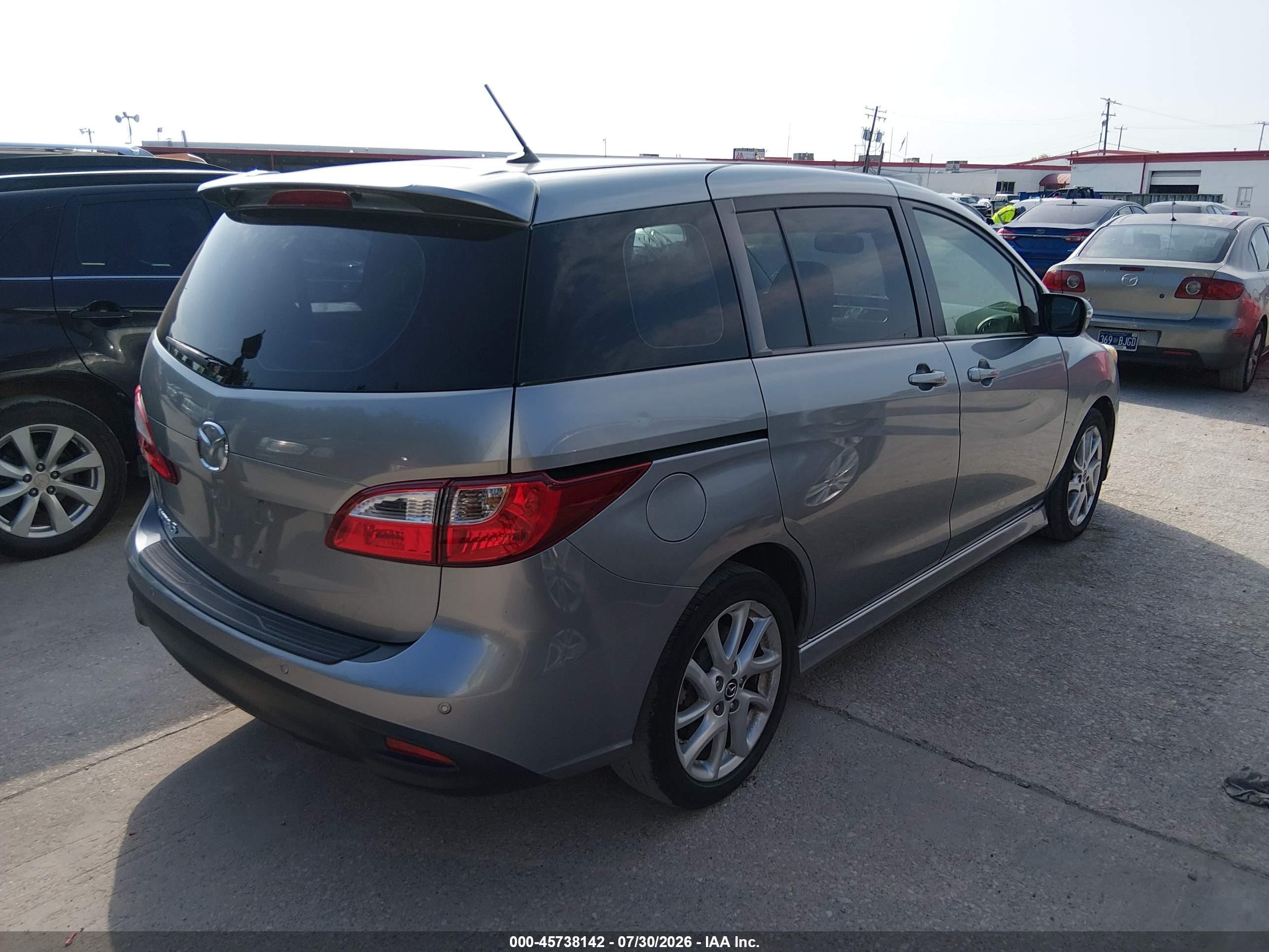 2013 Mazda Mazda5 Touring Silver vin: JM1CW2CL2D0159671