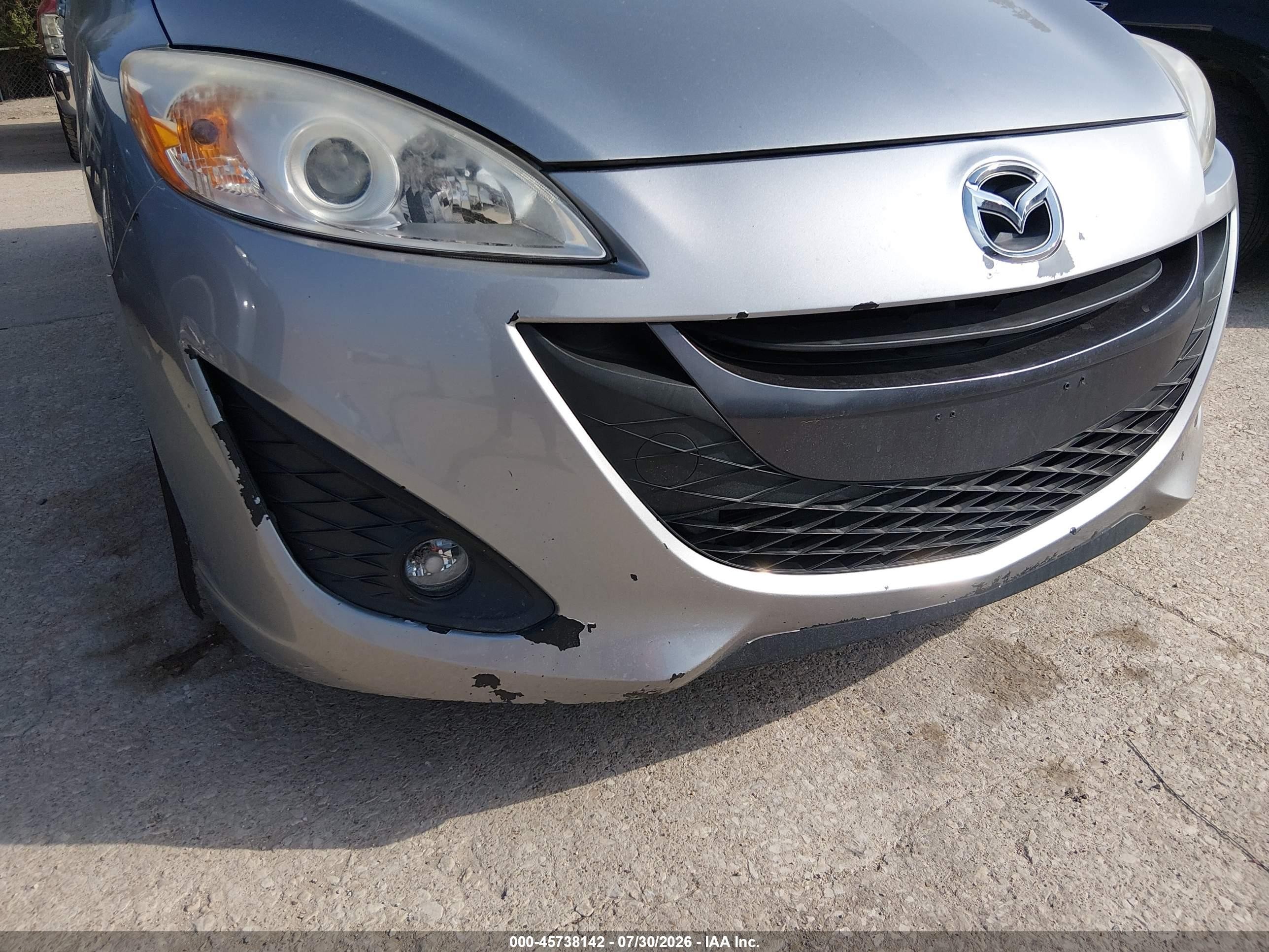 2013 Mazda Mazda5 Touring Silver vin: JM1CW2CL2D0159671