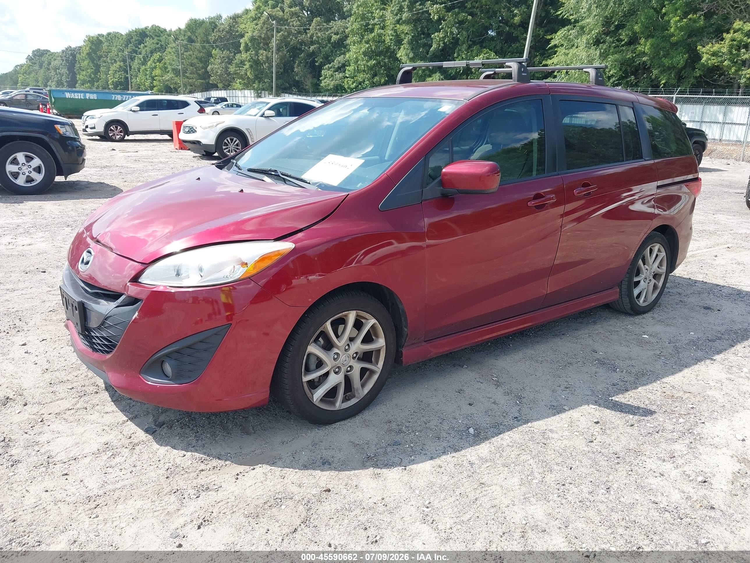 2012 Mazda Mazda5 Touring Red vin: JM1CW2CL3C0133790