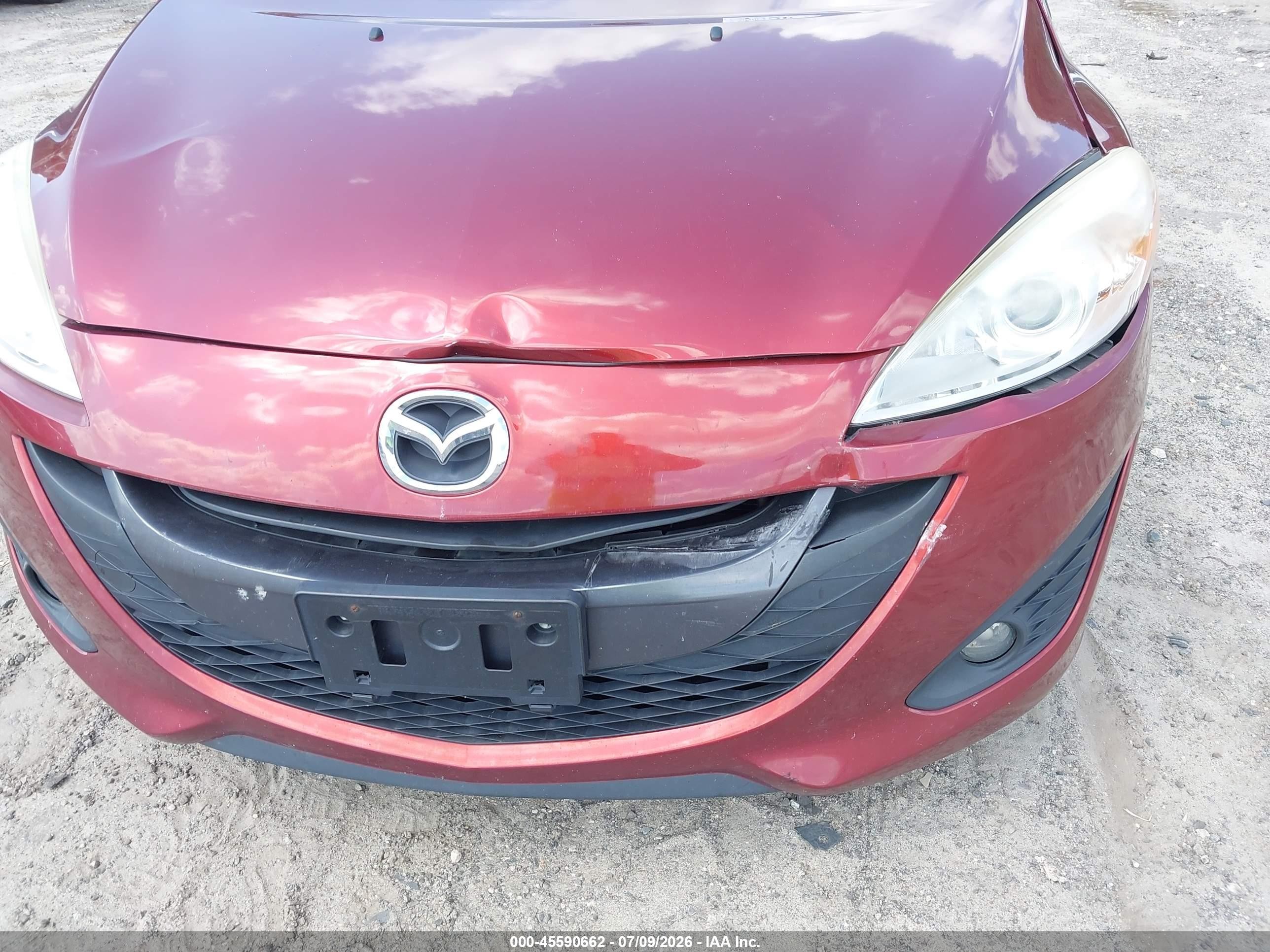 2012 Mazda Mazda5 Touring Red vin: JM1CW2CL3C0133790