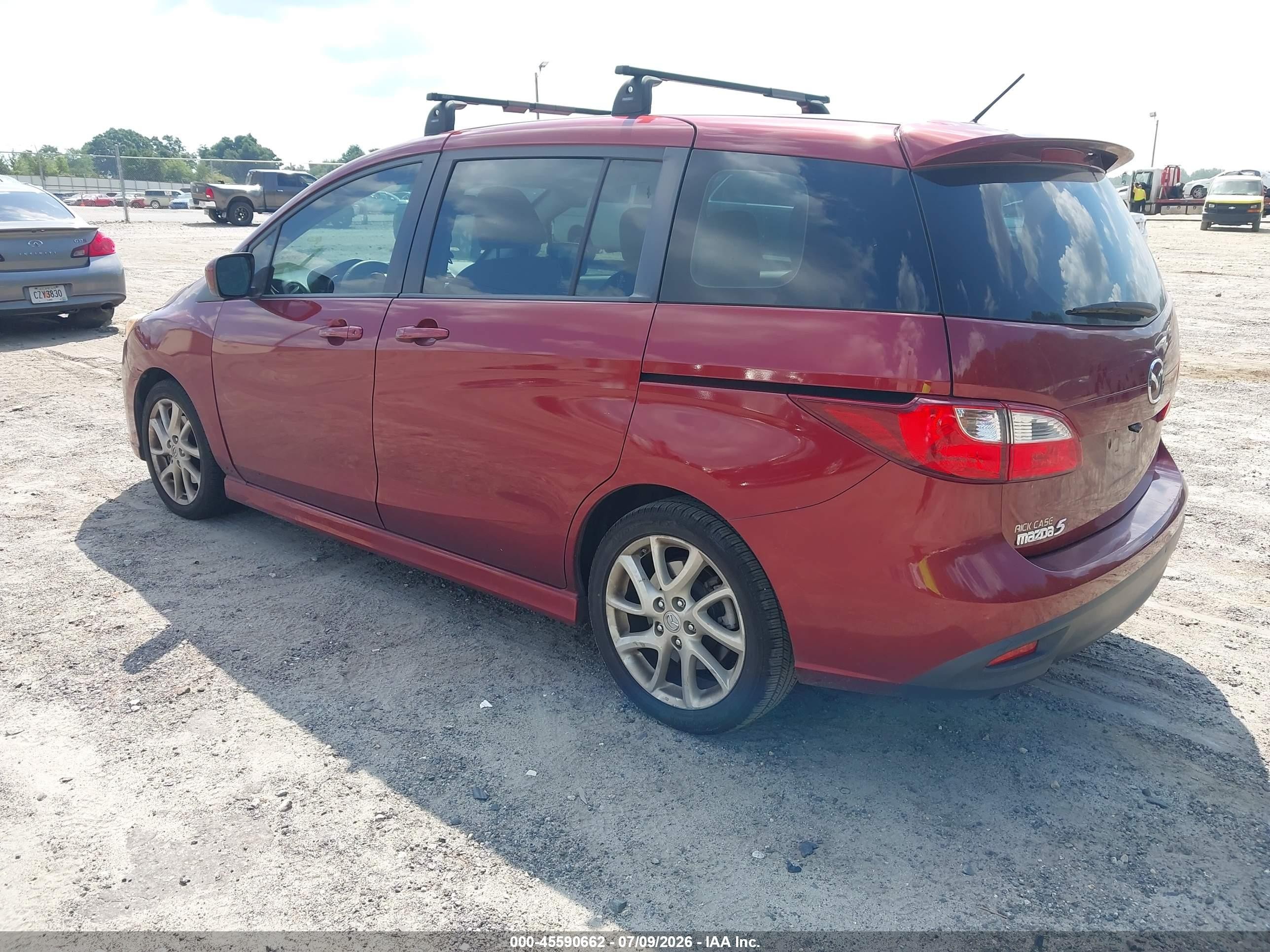 2012 Mazda Mazda5 Touring Red vin: JM1CW2CL3C0133790