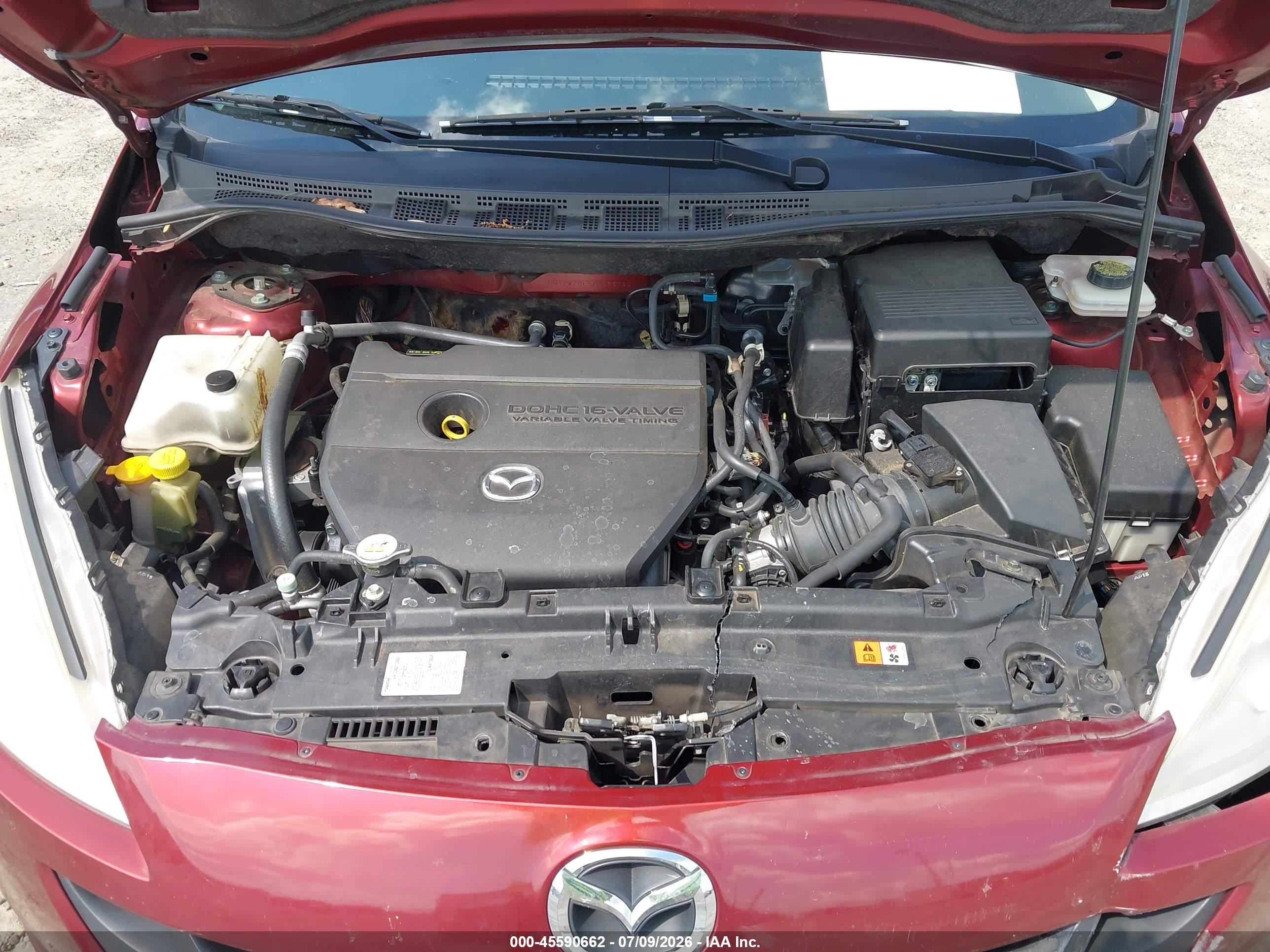 2012 Mazda Mazda5 Touring Red vin: JM1CW2CL3C0133790