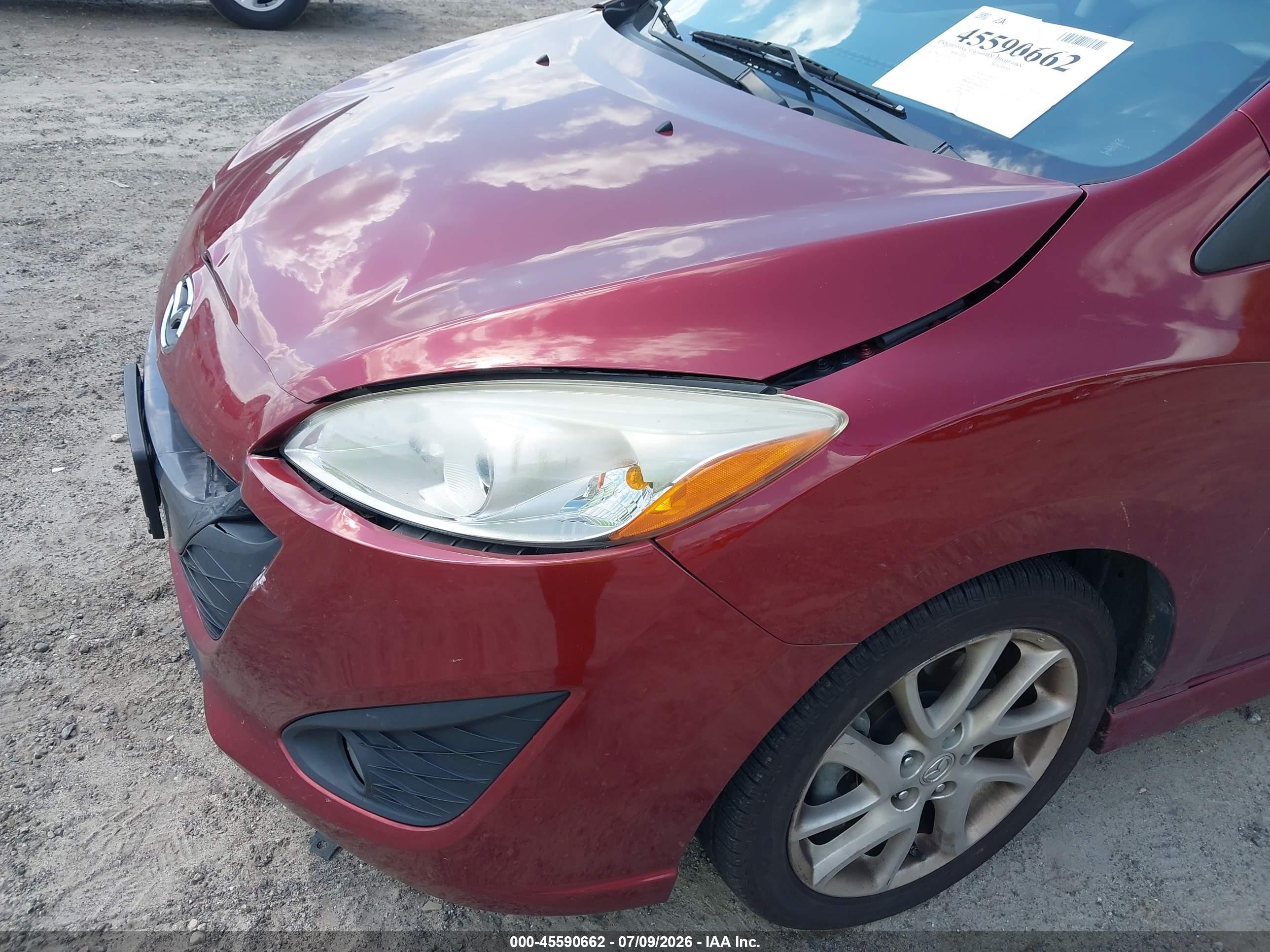 2012 Mazda Mazda5 Touring Red vin: JM1CW2CL3C0133790