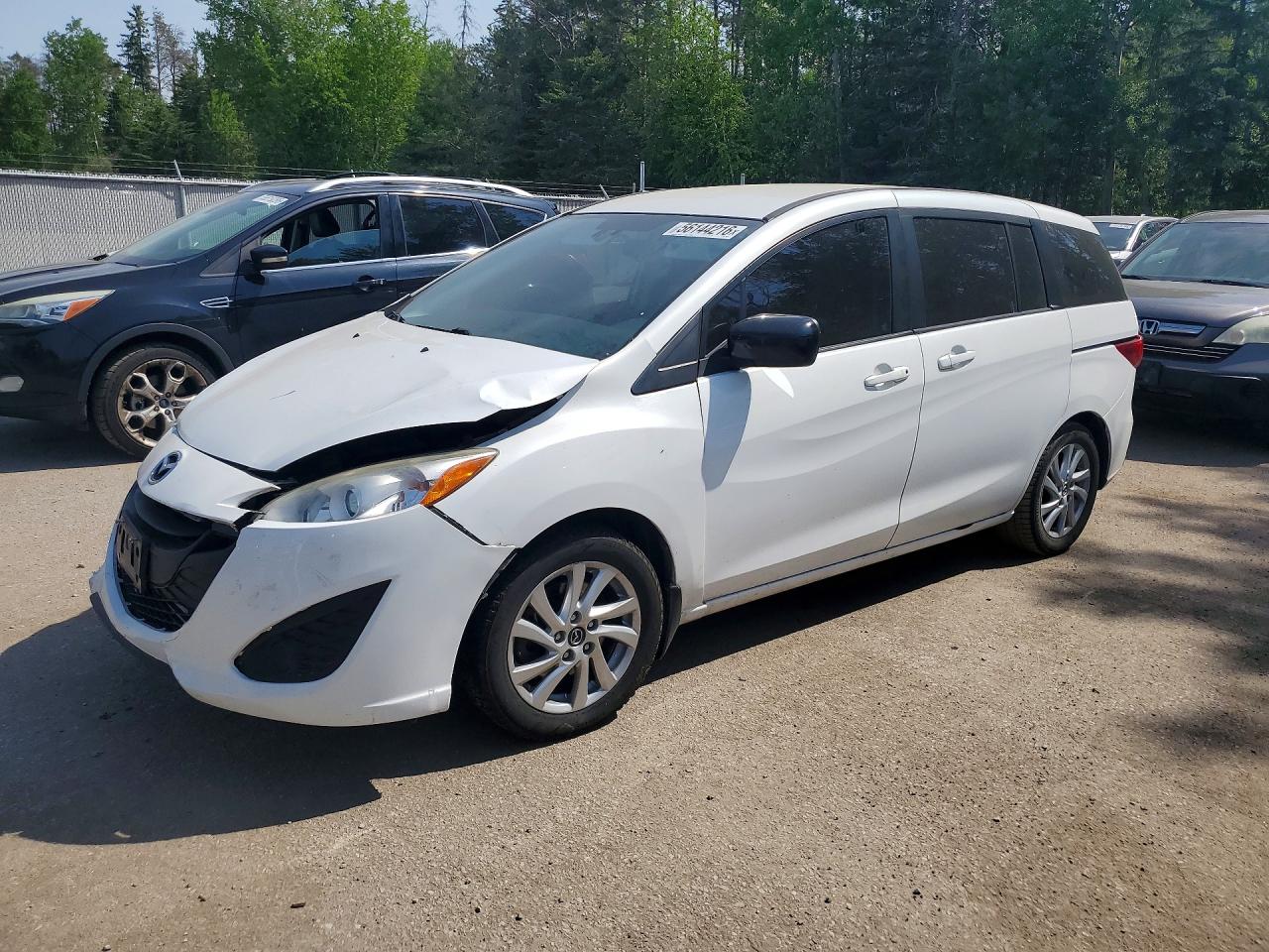 2015 Mazda 5 Touring White vin: JM1CW2CL3F0180676