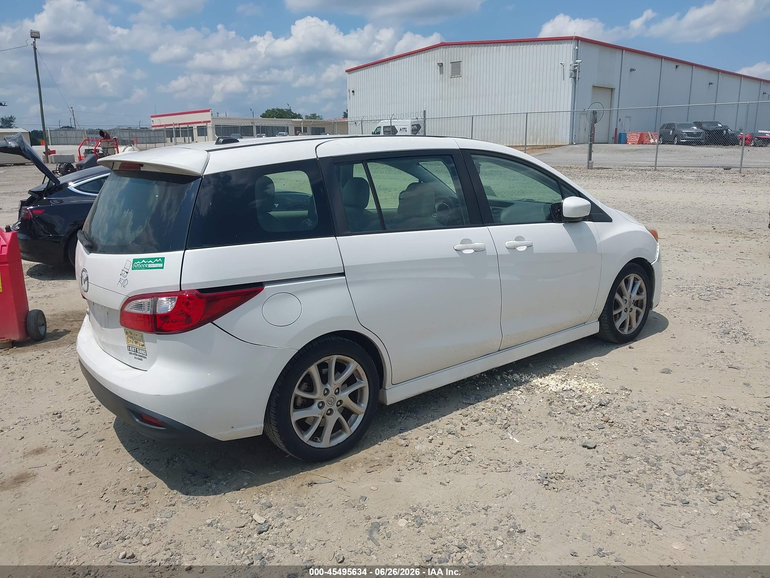 2012 Mazda Mazda5 Touring Белый vin: JM1CW2CL4C0105335