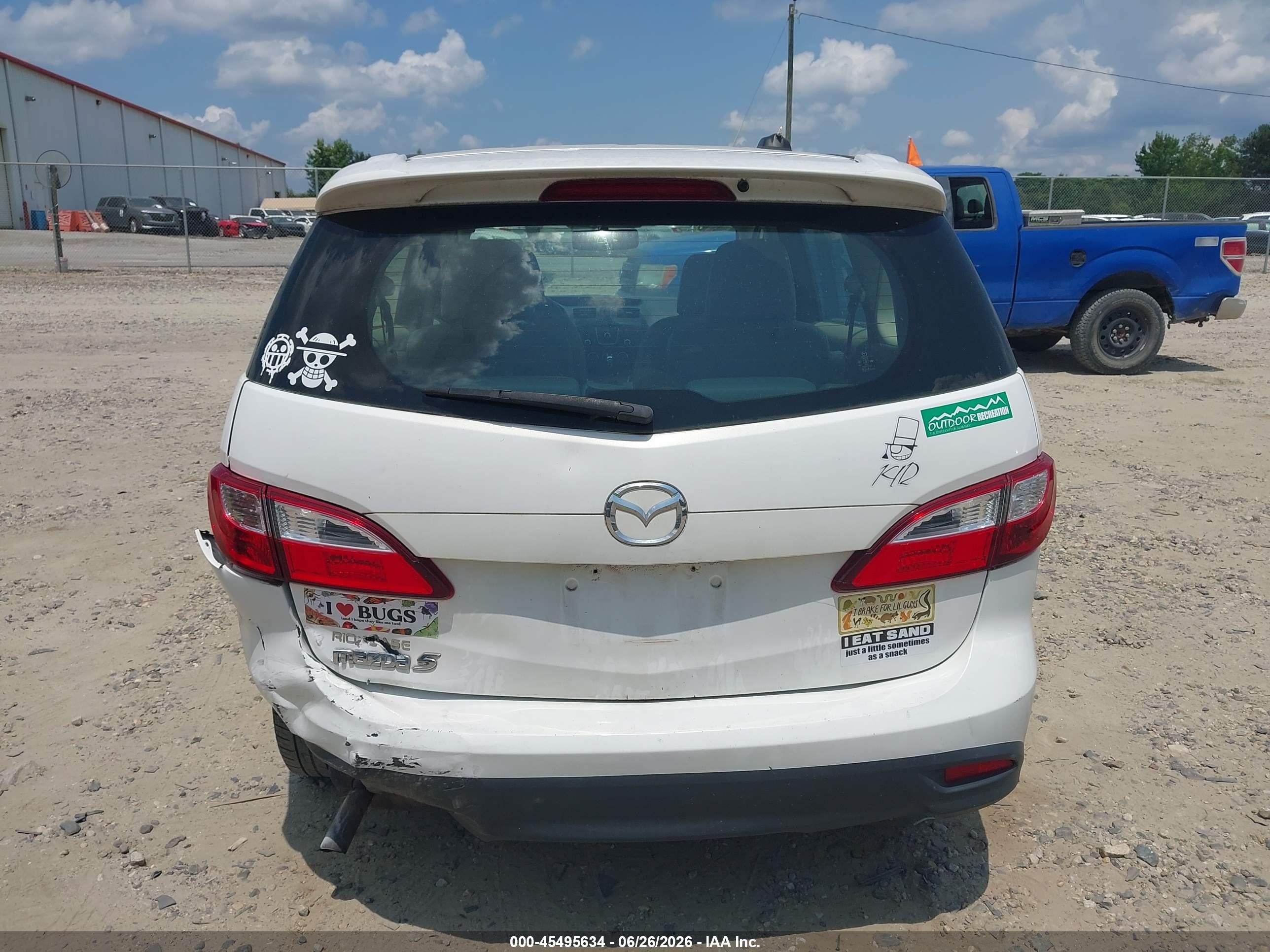 2012 Mazda Mazda5 Touring Белый vin: JM1CW2CL4C0105335