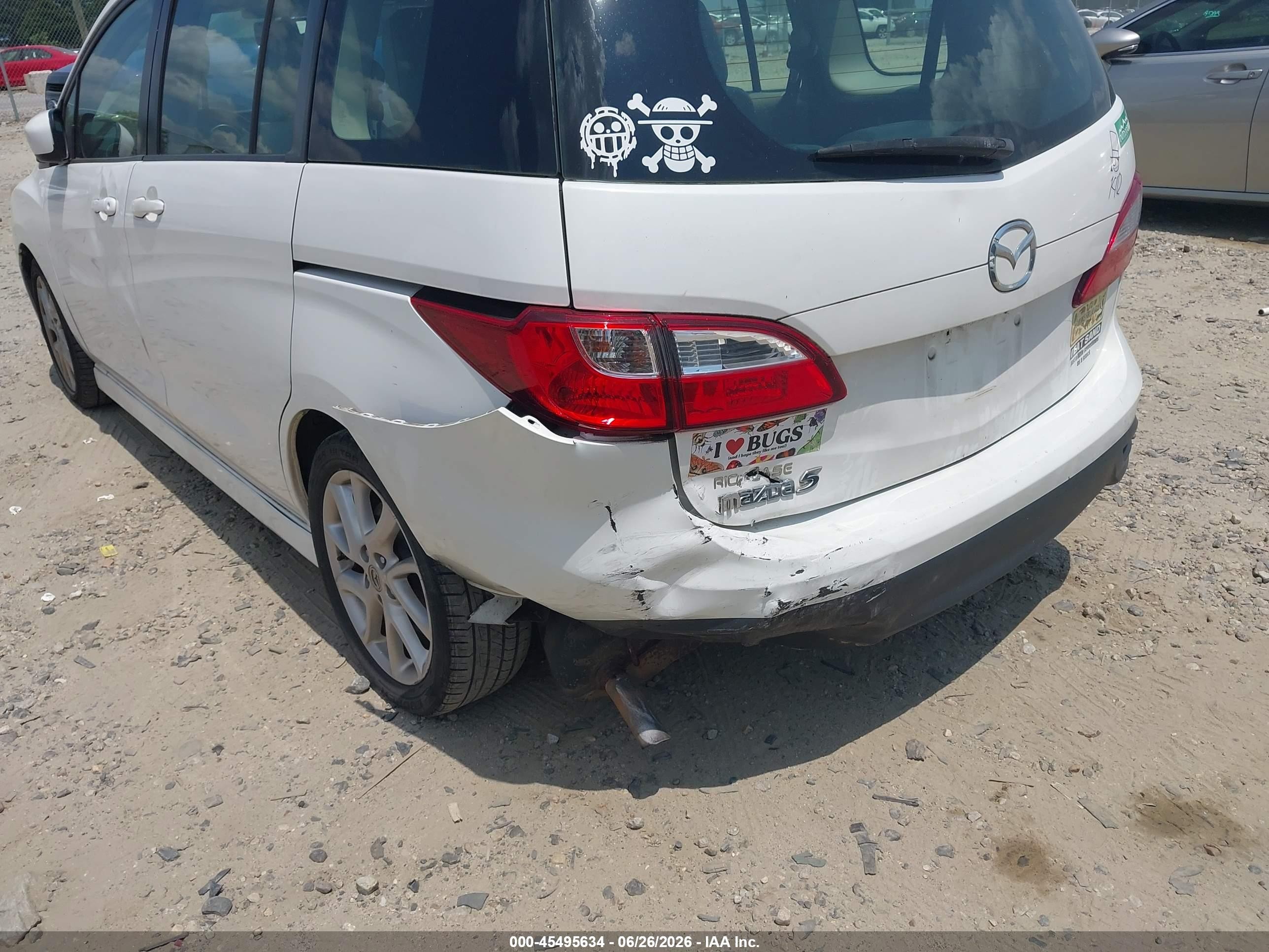 2012 Mazda Mazda5 Touring Белый vin: JM1CW2CL4C0105335