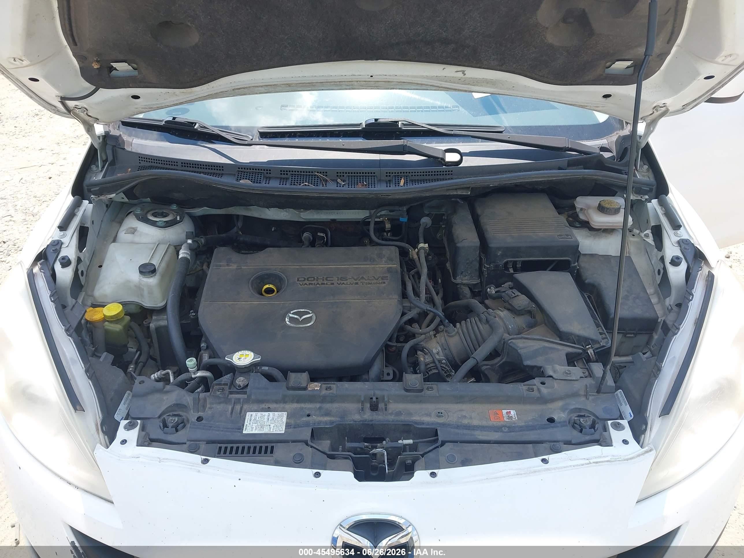 2012 Mazda Mazda5 Touring Белый vin: JM1CW2CL4C0105335