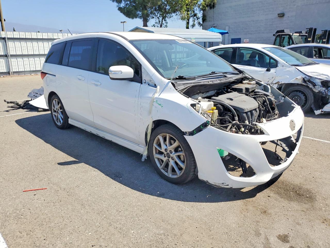 2014 Mazda 5 Touring White vin: JM1CW2CL4E0165845