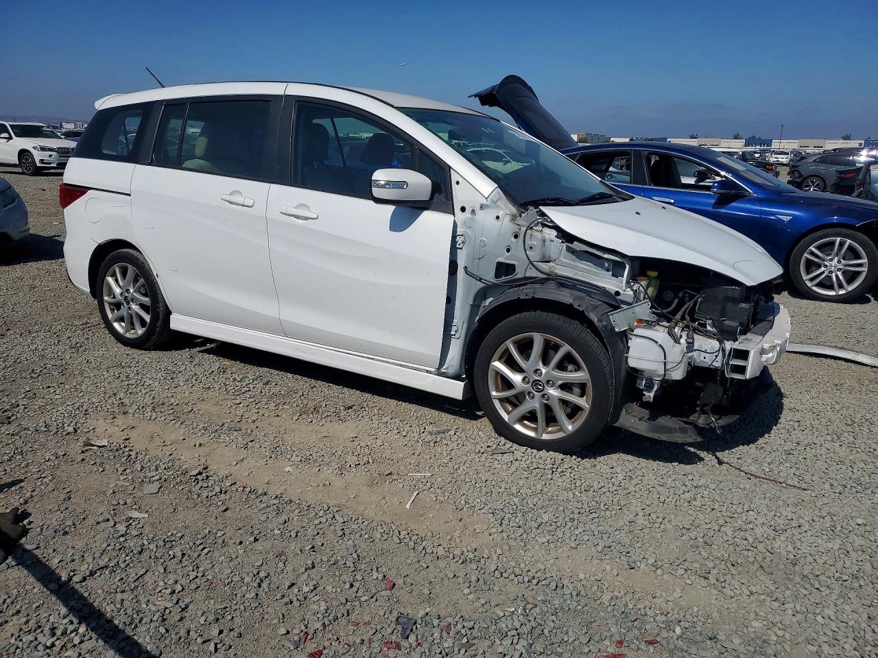 2015 Mazda 5 Touring White vin: JM1CW2CL4F0179486