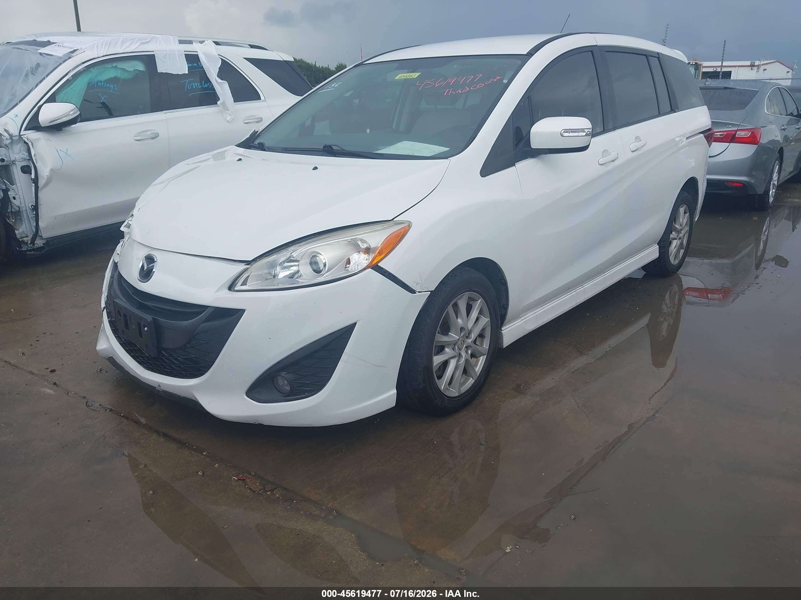 2013 Mazda Mazda5 Touring Белый vin: JM1CW2CL5D0153329