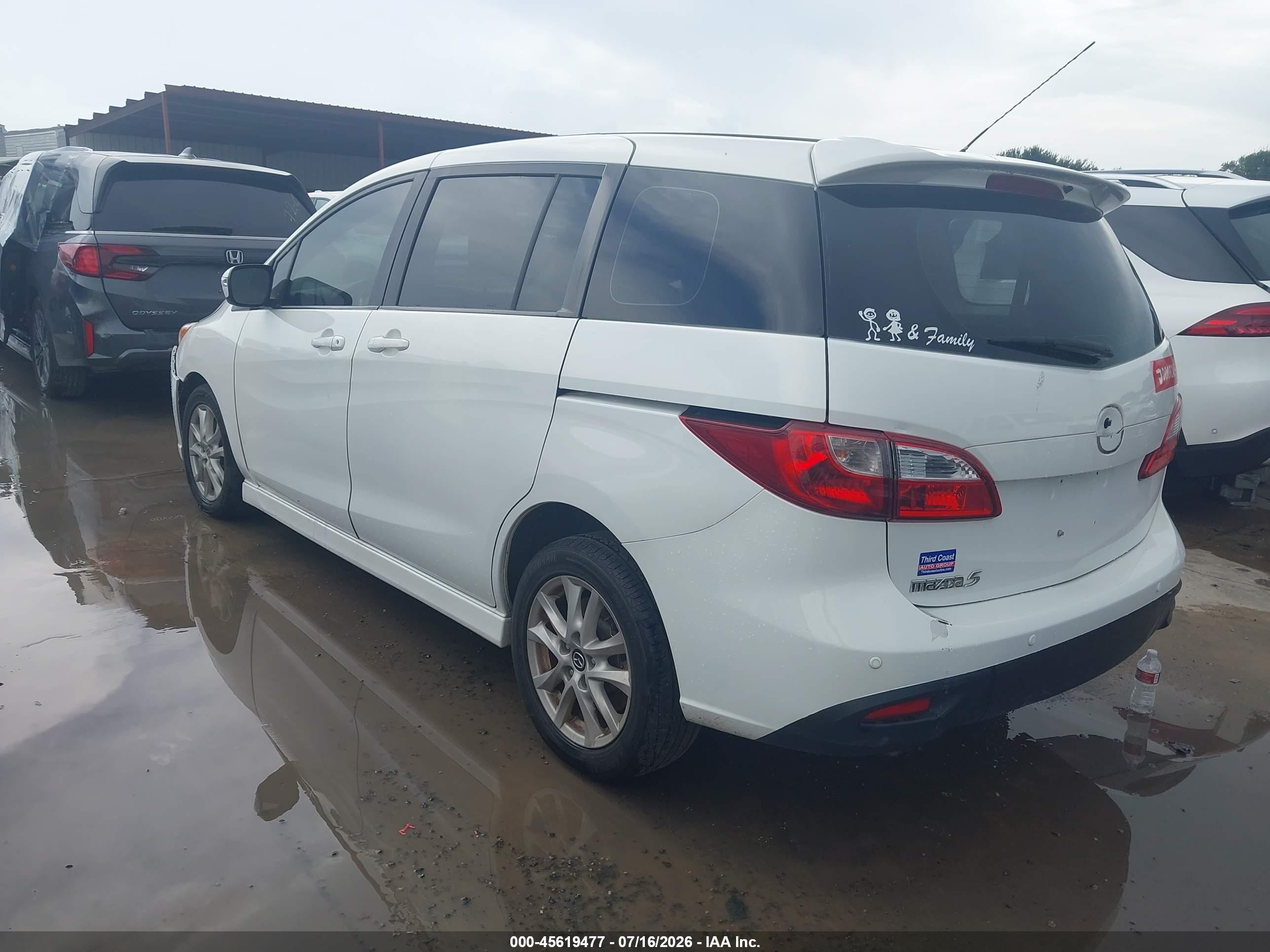 2013 Mazda Mazda5 Touring Белый vin: JM1CW2CL5D0153329