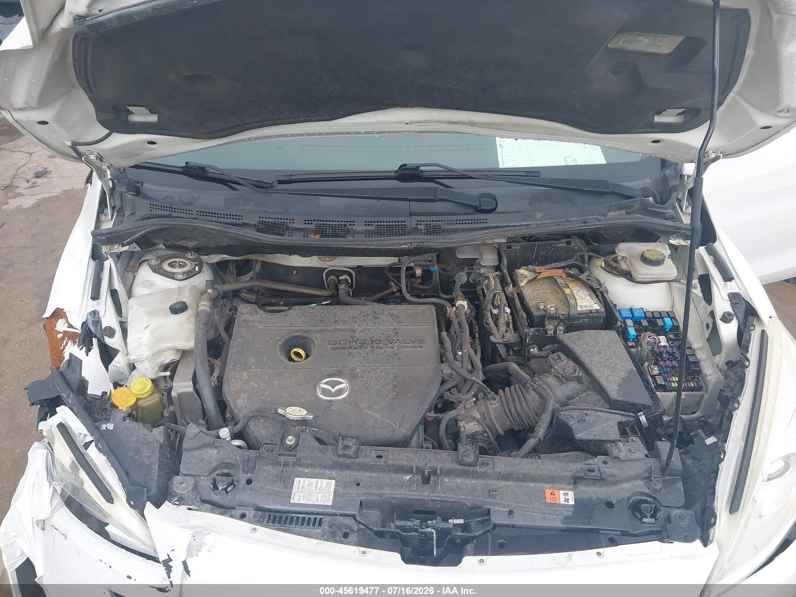 2013 Mazda Mazda5 Touring Белый vin: JM1CW2CL5D0153329