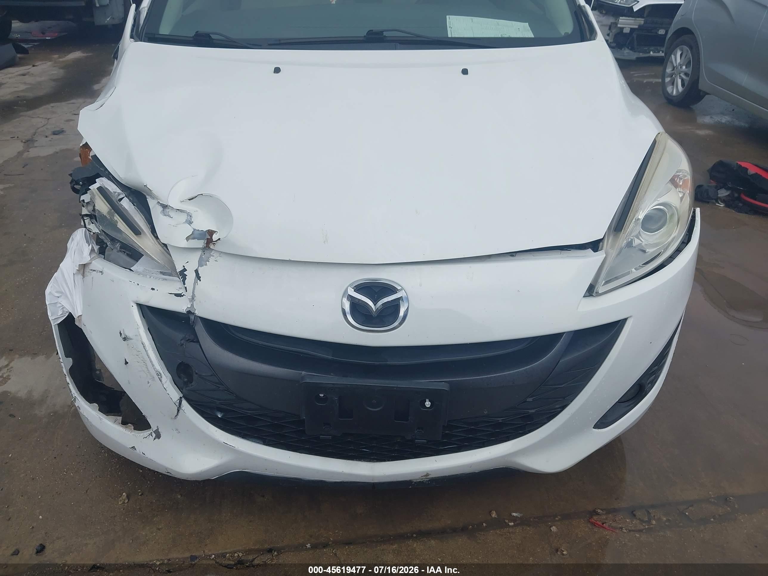 2013 Mazda Mazda5 Touring Белый vin: JM1CW2CL5D0153329