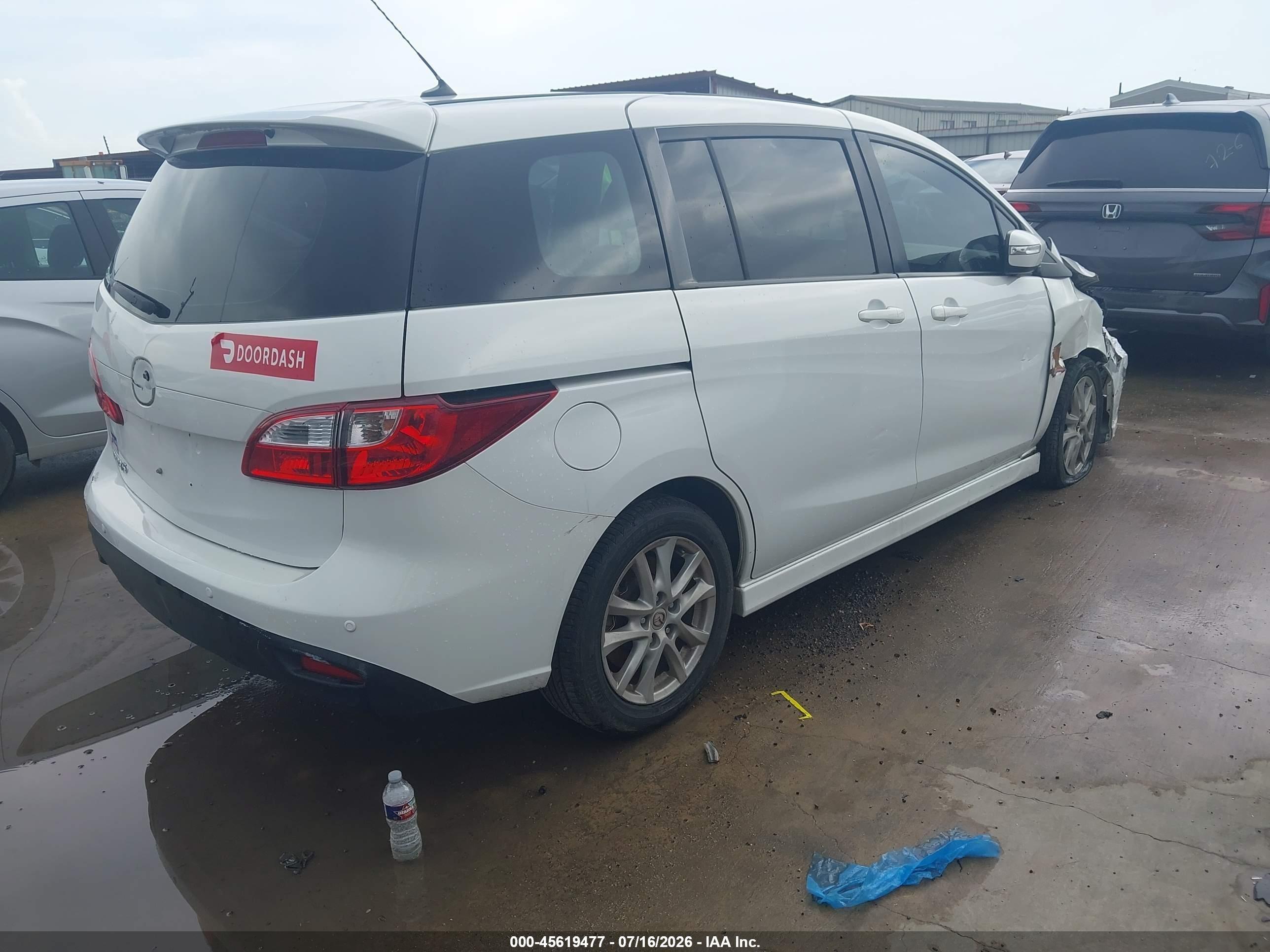 2013 Mazda Mazda5 Touring Белый vin: JM1CW2CL5D0153329