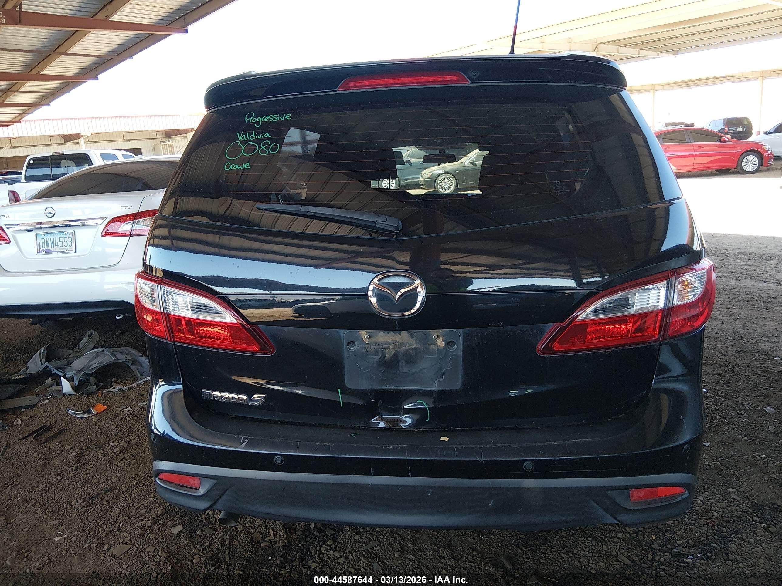 2015 Mazda Mazda5 Touring Black vin: JM1CW2CL5F0183384