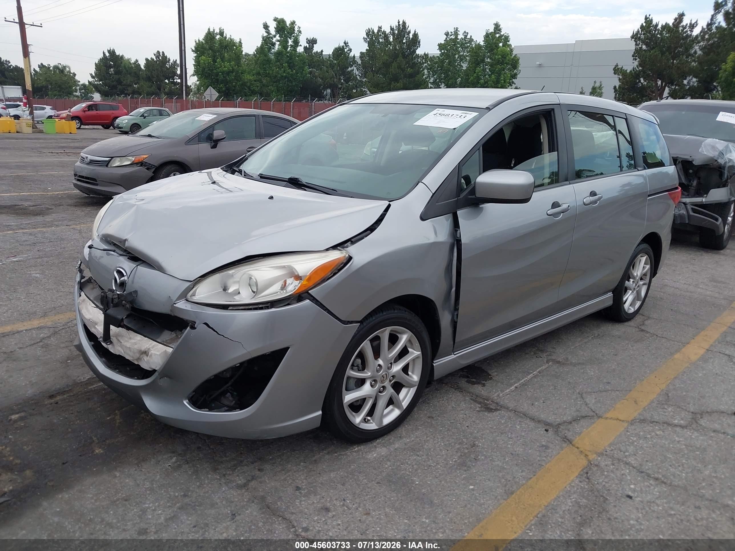 2012 Mazda Mazda5 Touring Gray vin: JM1CW2CL6C0135209