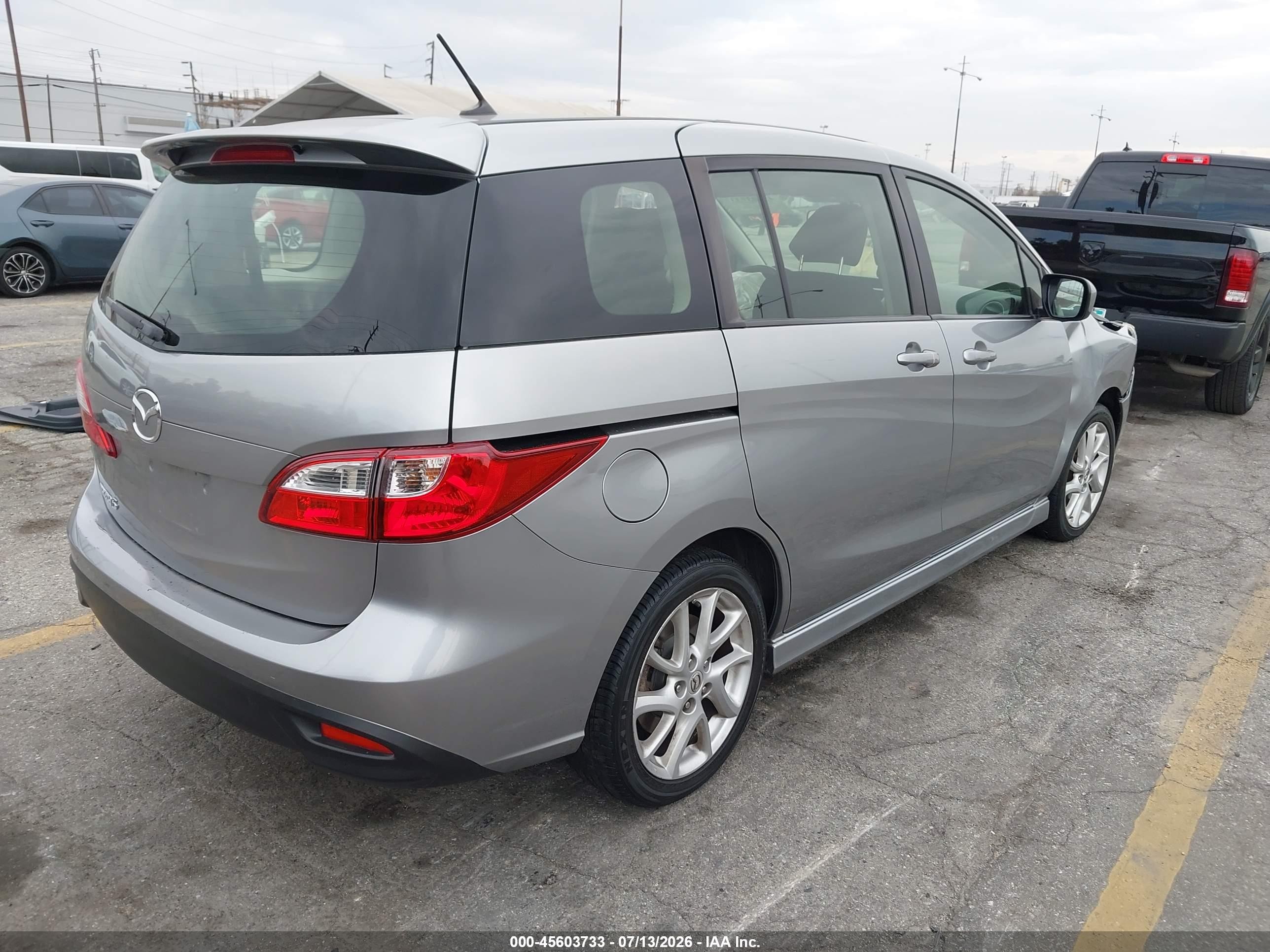 2012 Mazda Mazda5 Touring Gray vin: JM1CW2CL6C0135209
