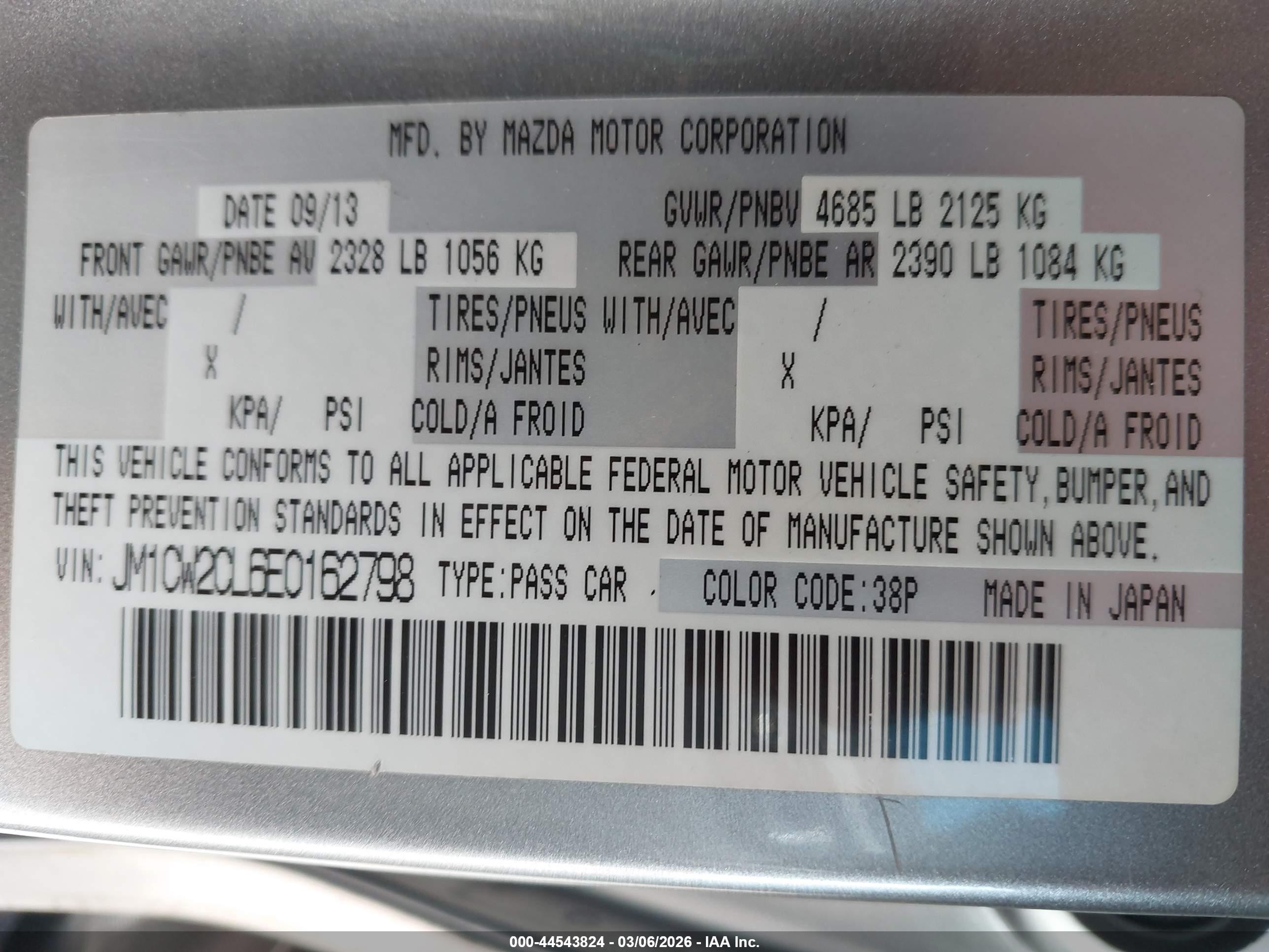 2014 Mazda Mazda5 Touring Silver vin: JM1CW2CL6E0162798