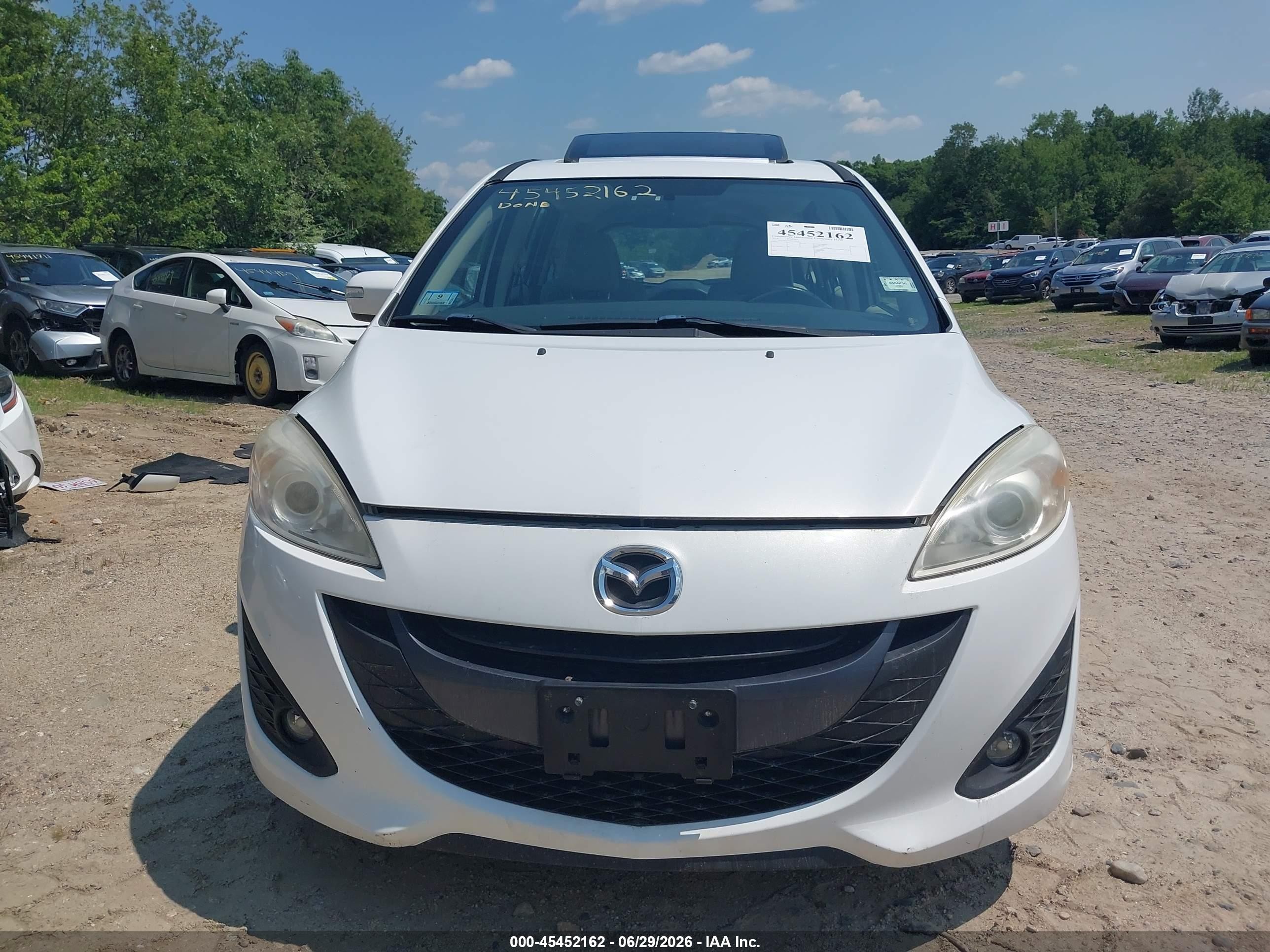 2014 Mazda Mazda5 Touring White vin: JM1CW2CL6E0164910