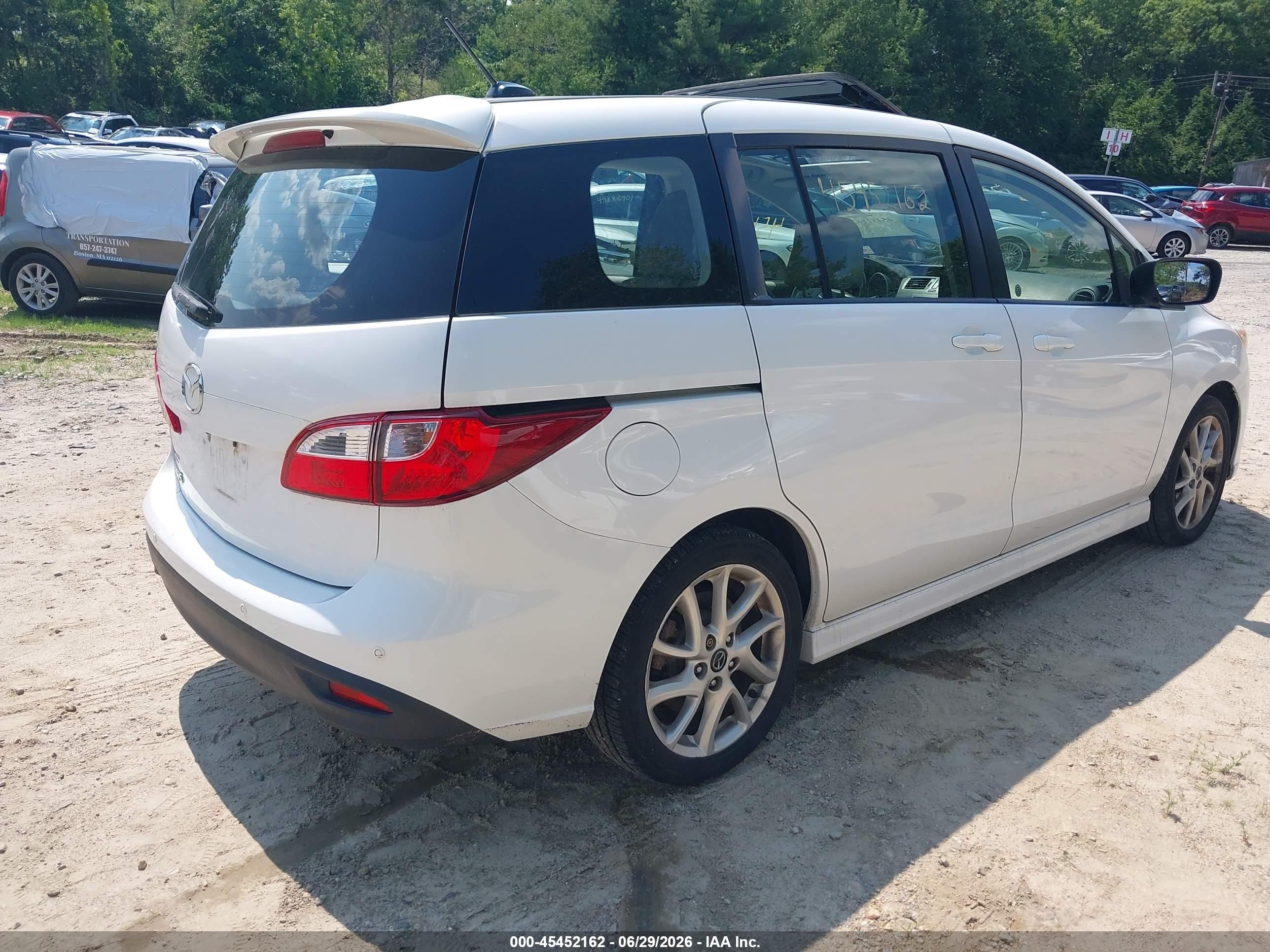 2014 Mazda Mazda5 Touring White vin: JM1CW2CL6E0164910