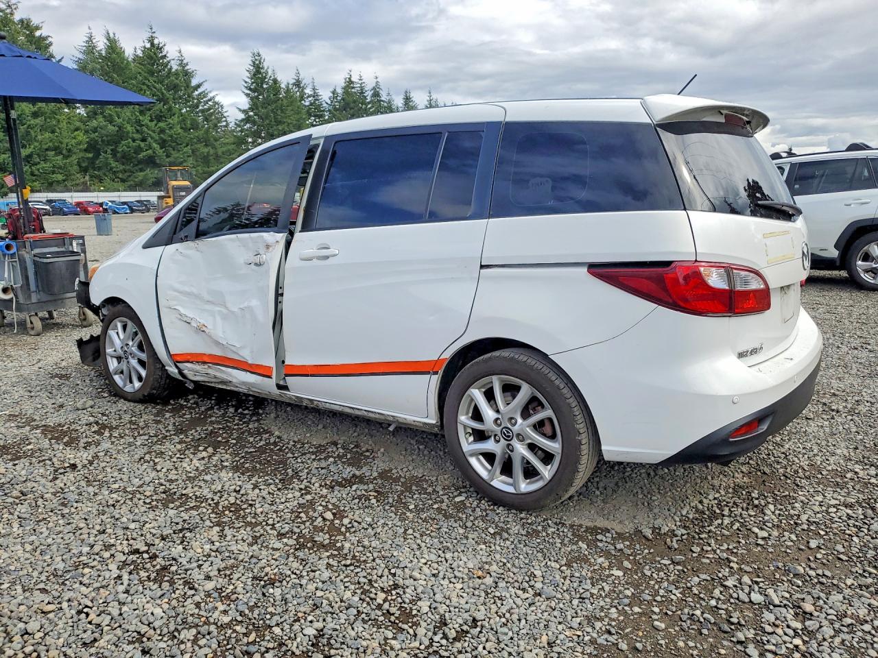 2015 Mazda 5 Touring White vin: JM1CW2CL6F0188500