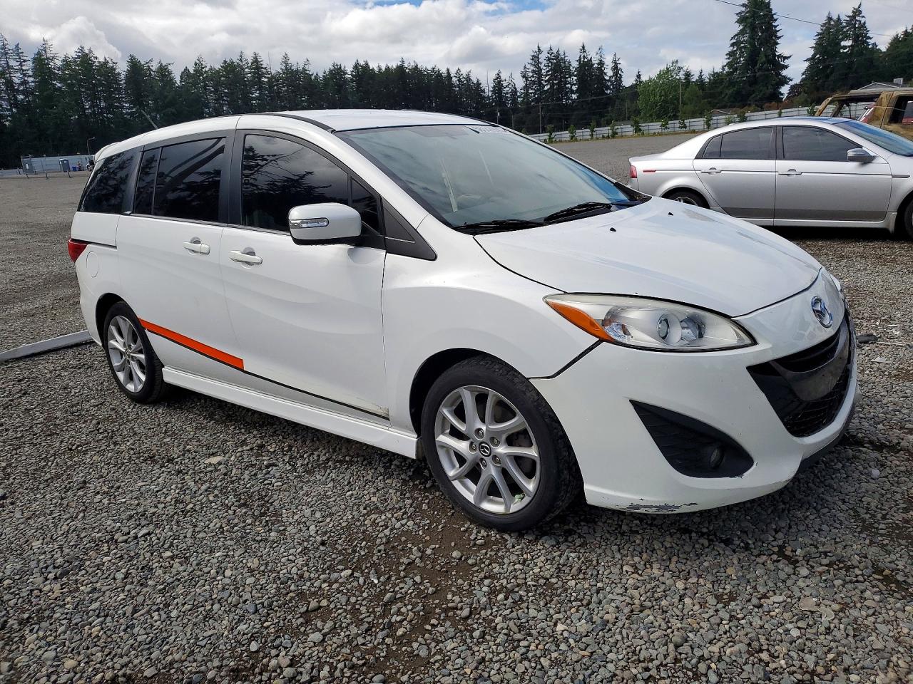 2015 Mazda 5 Touring White vin: JM1CW2CL6F0188500