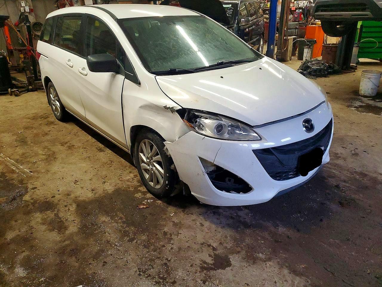 2012 Mazda 5 White vin: JM1CW2CL7C0127684