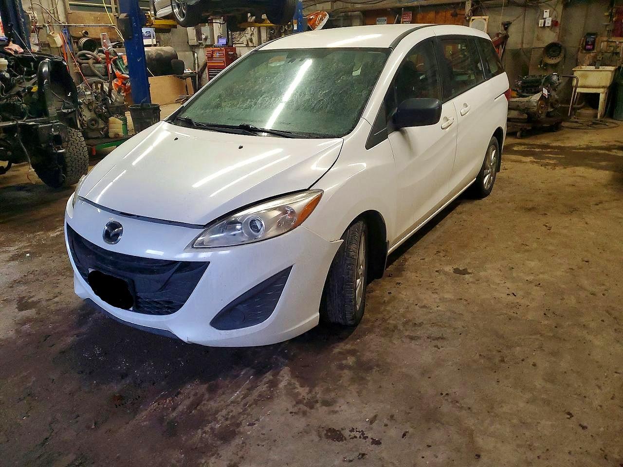2012 Mazda 5 White vin: JM1CW2CL7C0127684