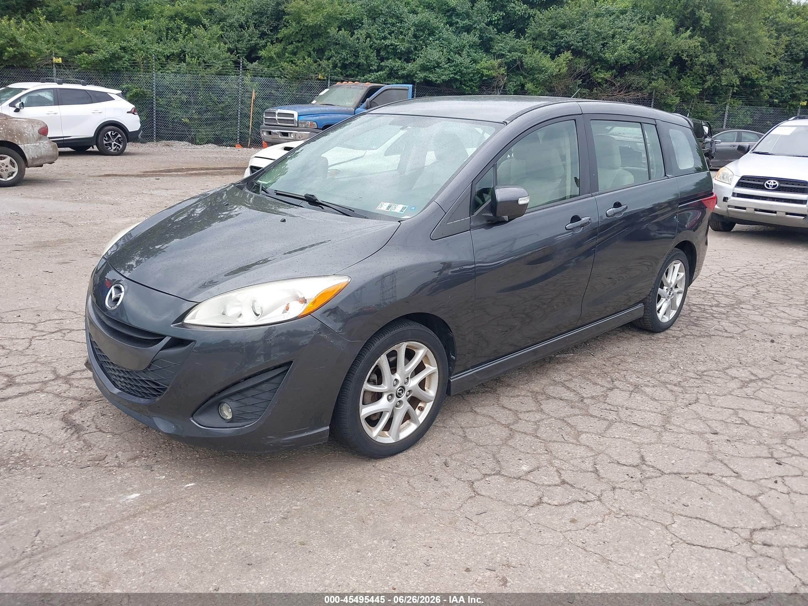 2013 Mazda Mazda5 Touring Gray vin: JM1CW2CL7D0148584